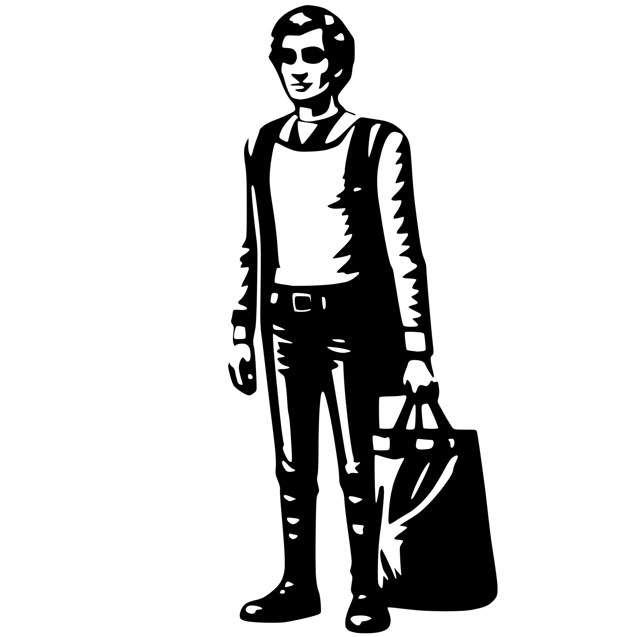 AI-generated SVG of 'man with bag'