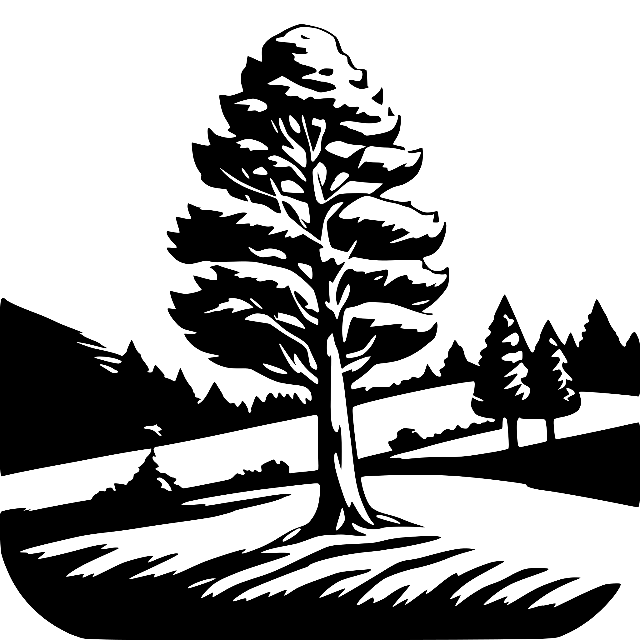 AI-generated SVG of a backgrund; mountain, foreground single tree AI-generated SVG of a backgrund; mountain, foreground single tree