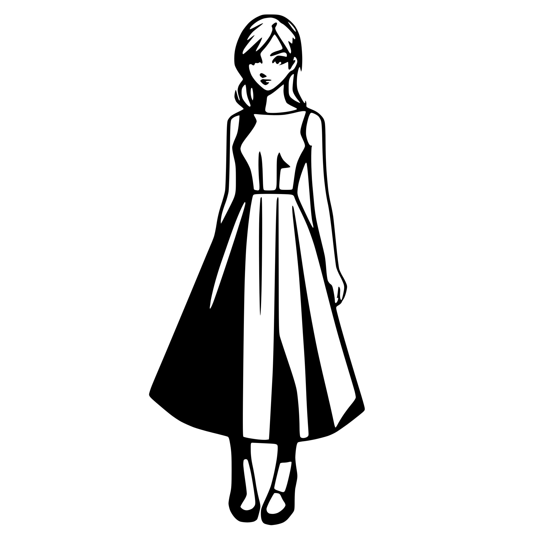 AI-generated SVG of 'logo slim dress'