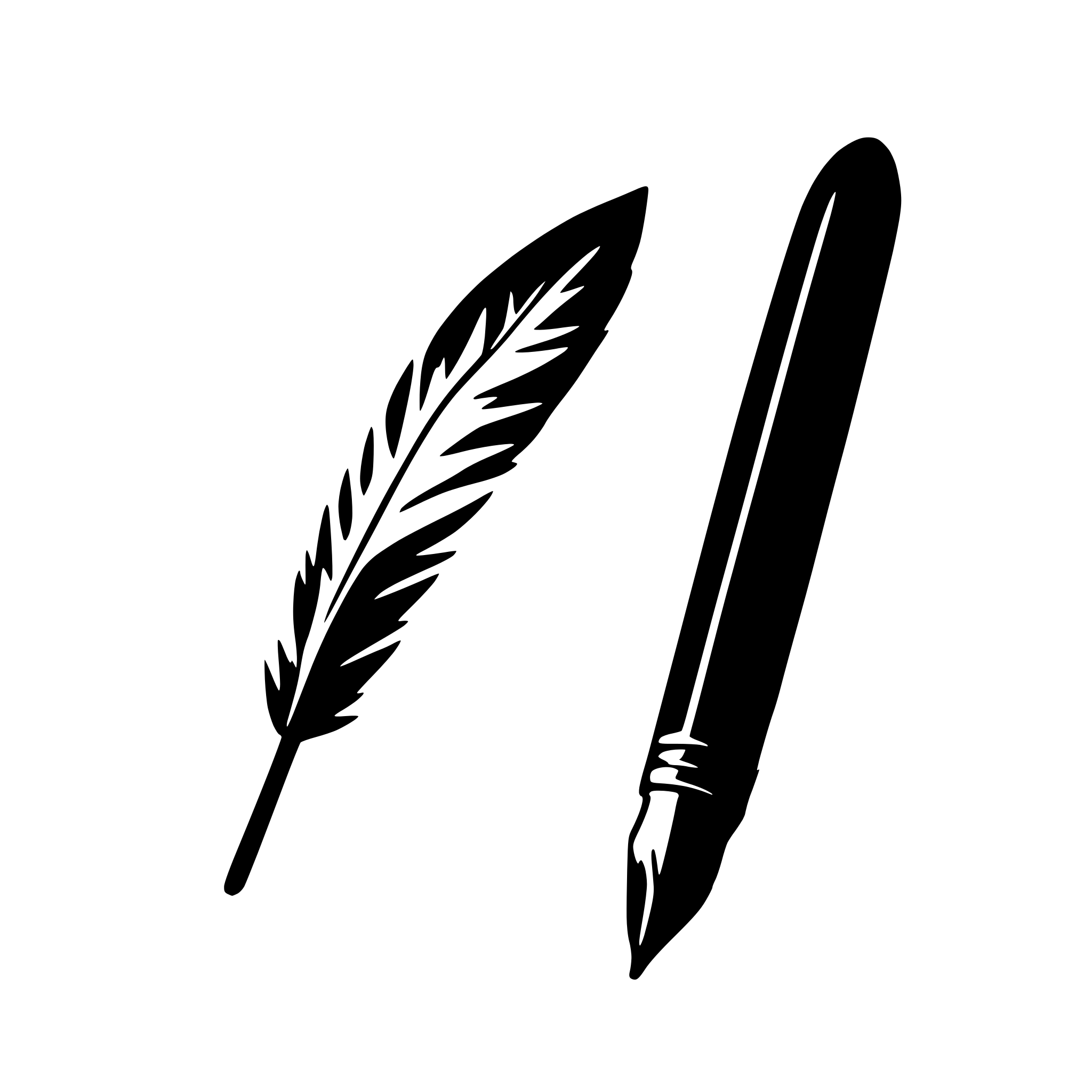 AI-generated SVG of 'quill writing on parchment'