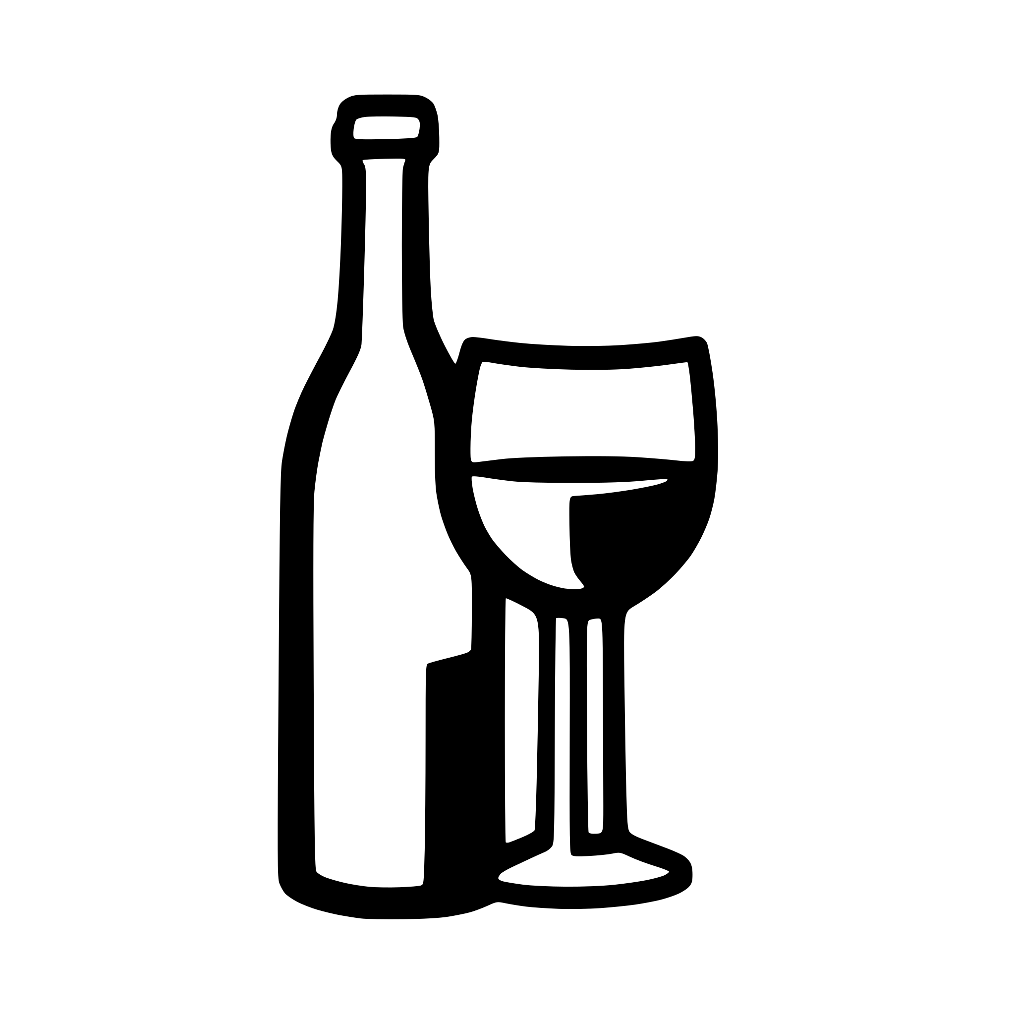AI-generated SVG of a party glass symbol with a bootle of wine