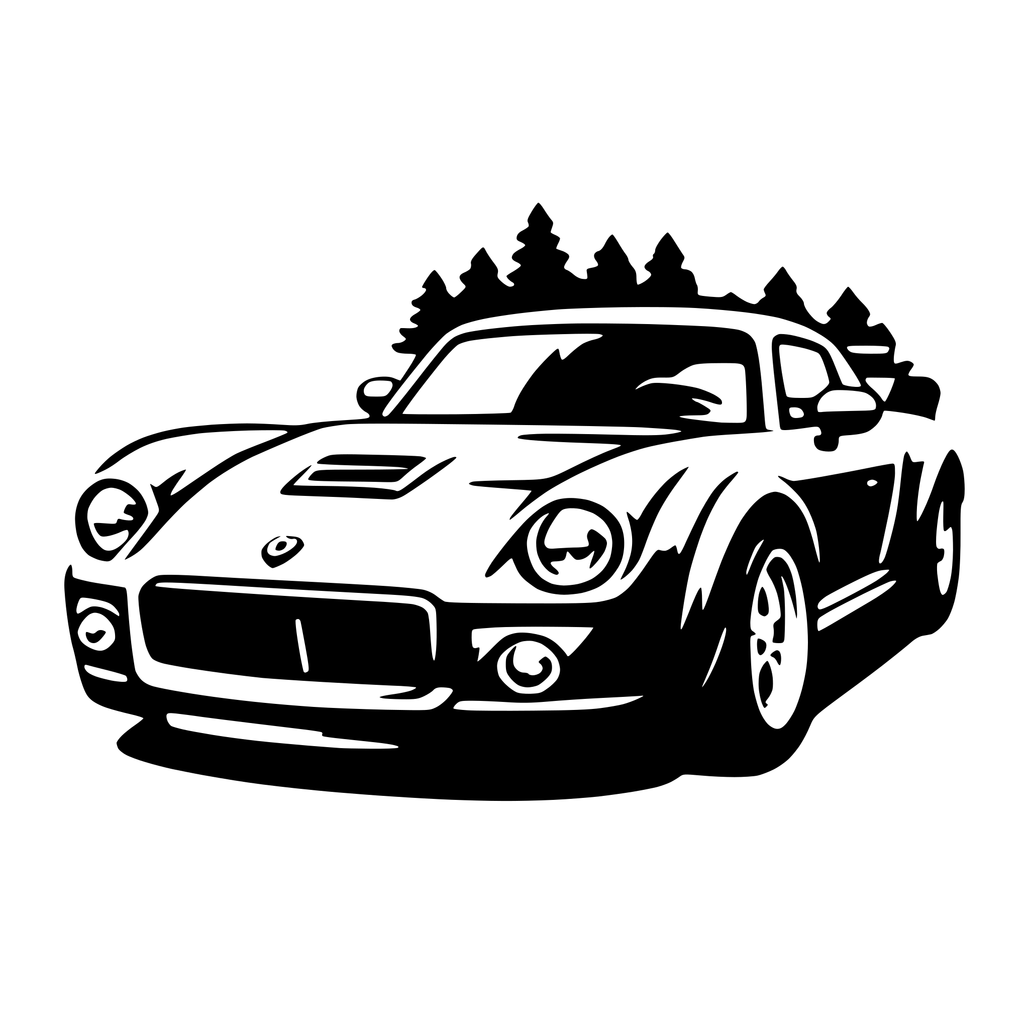 AI-generated SVG of a sports car