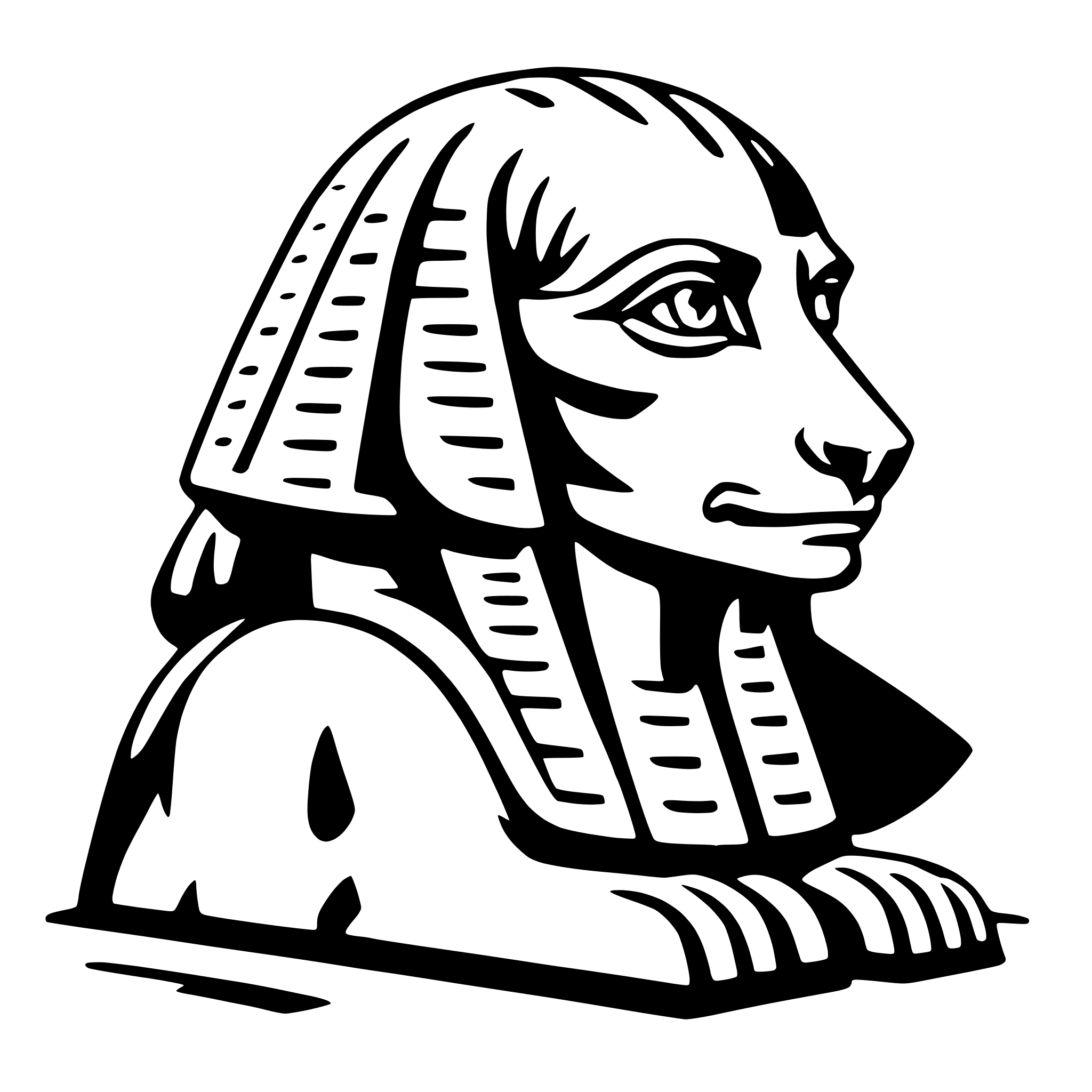 AI-generated SVG of a sphinx