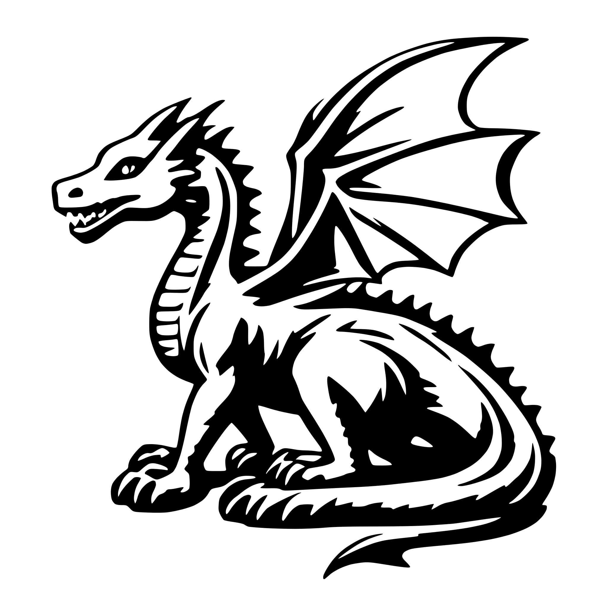 AI-generated SVG of a dragon