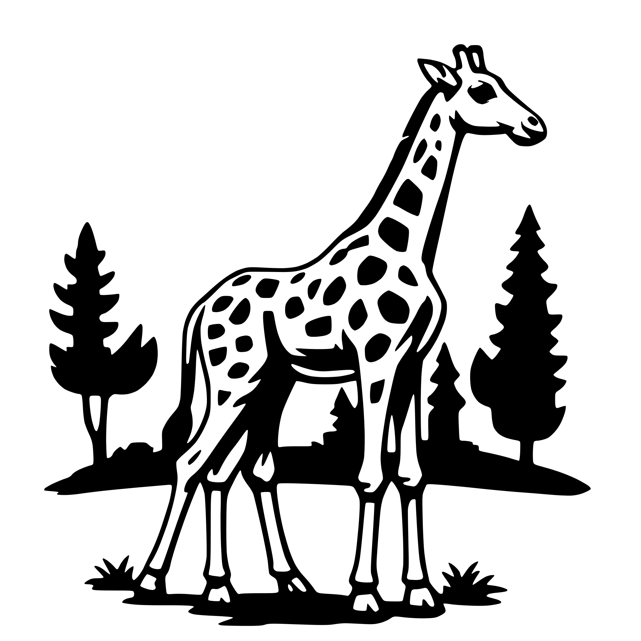 AI-generated SVG of a giraffe