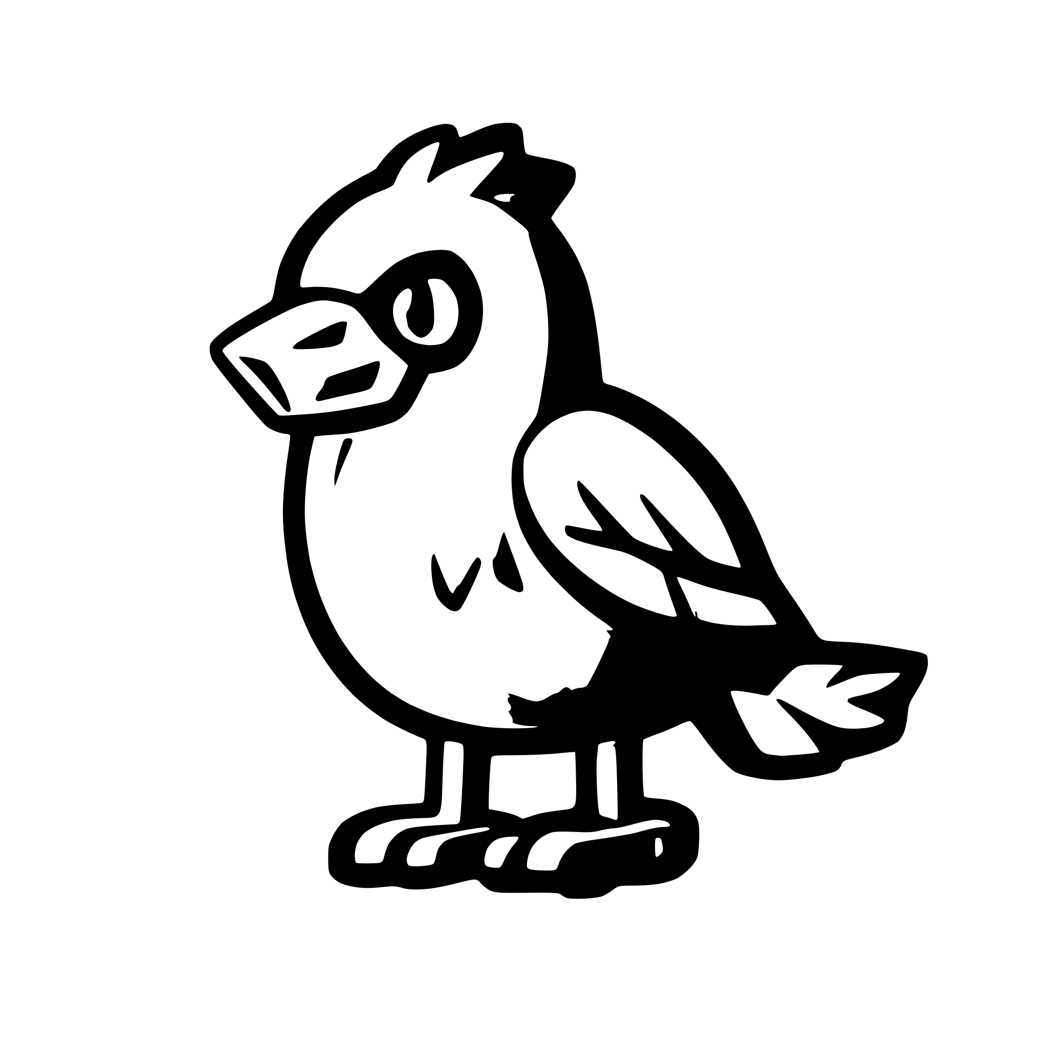 AI-generated SVG of a yellow bird game sprite