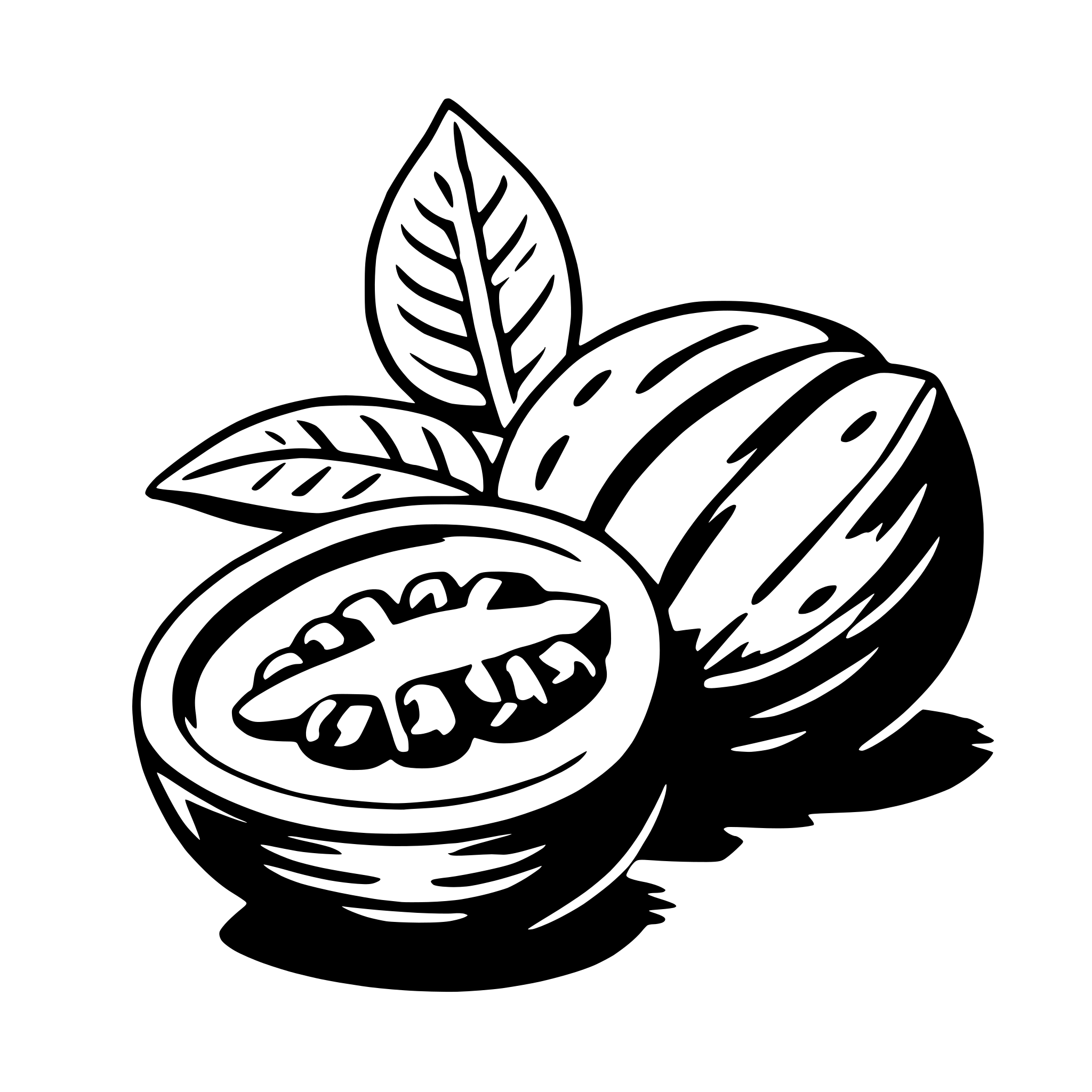 AI-generated SVG of a walnut