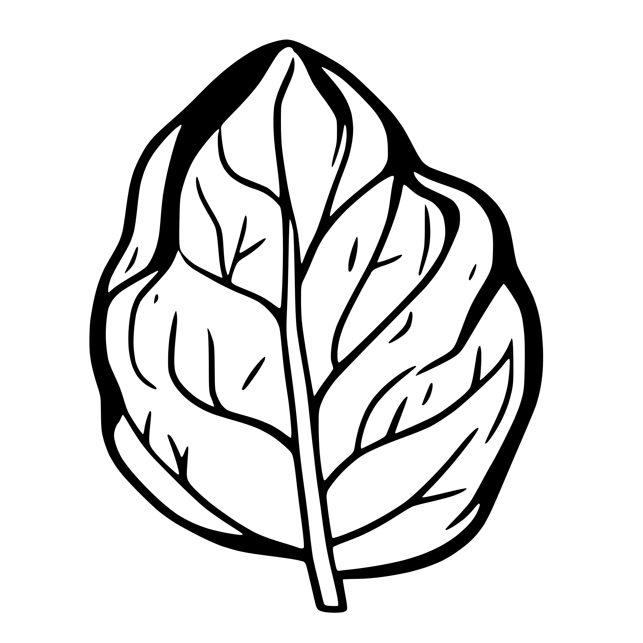 AI-generated SVG of a leaves drawn inside a mountain