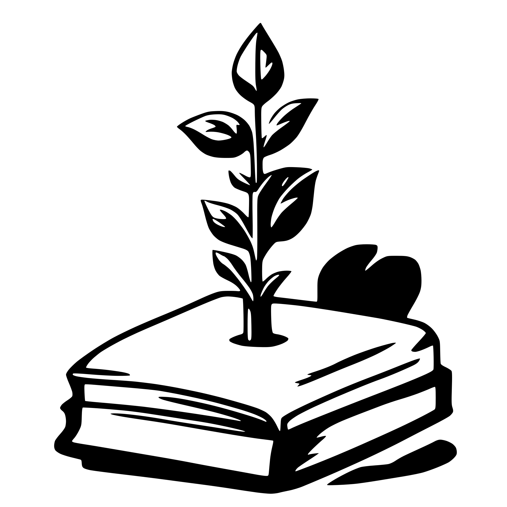 AI-generated SVG of a book