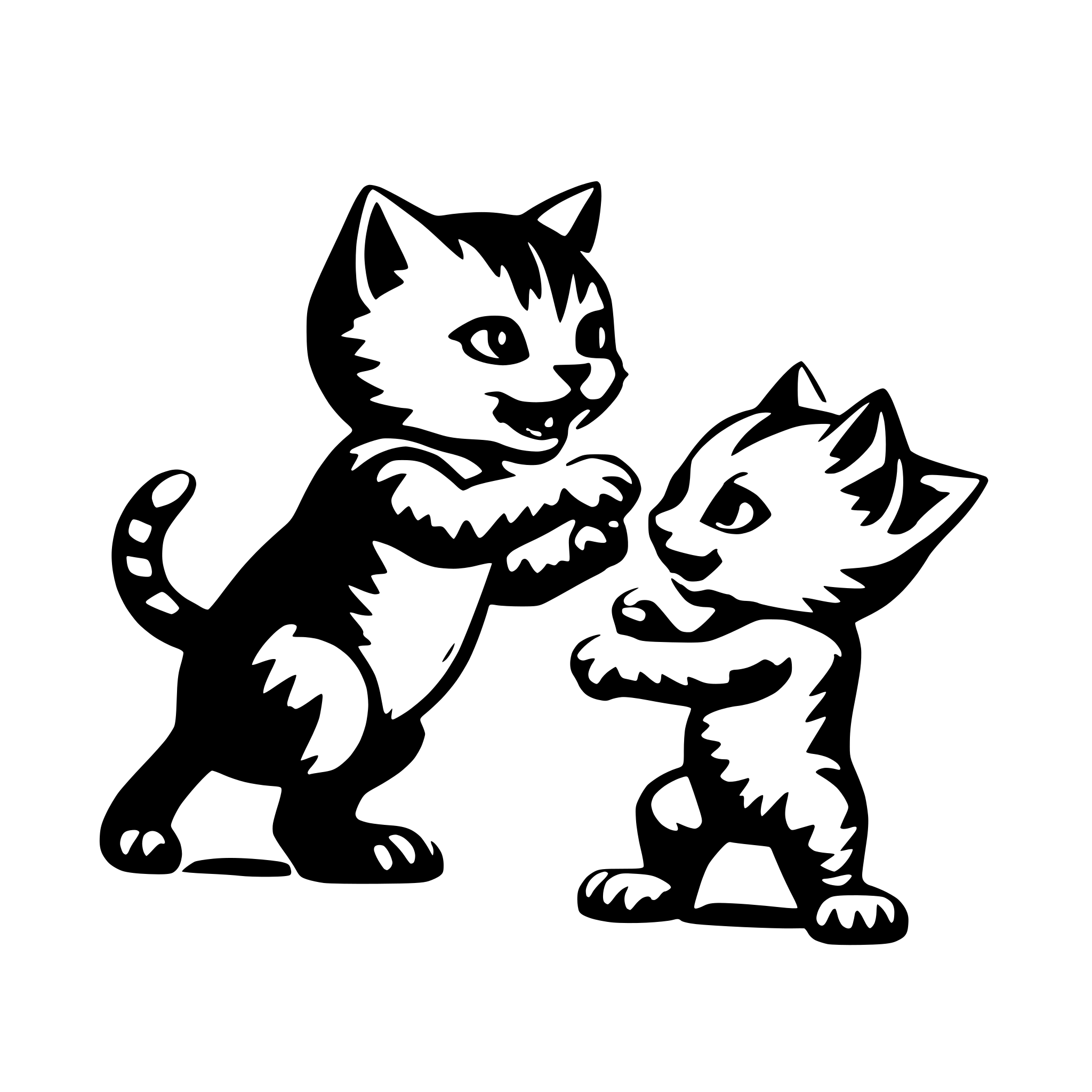 AI-generated SVG of 'Kitten fighting'