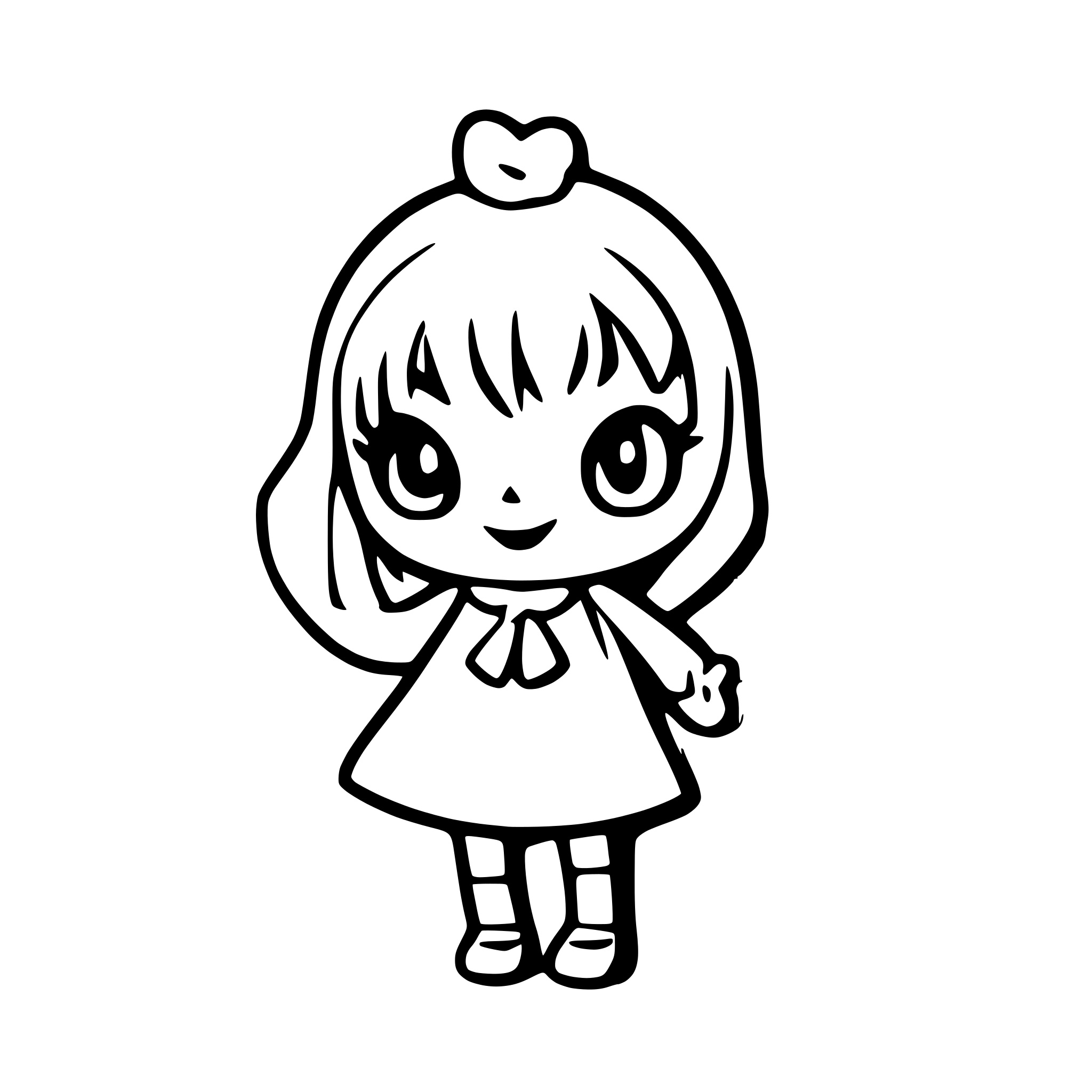 AI-generated SVG of 'ghost with bow'