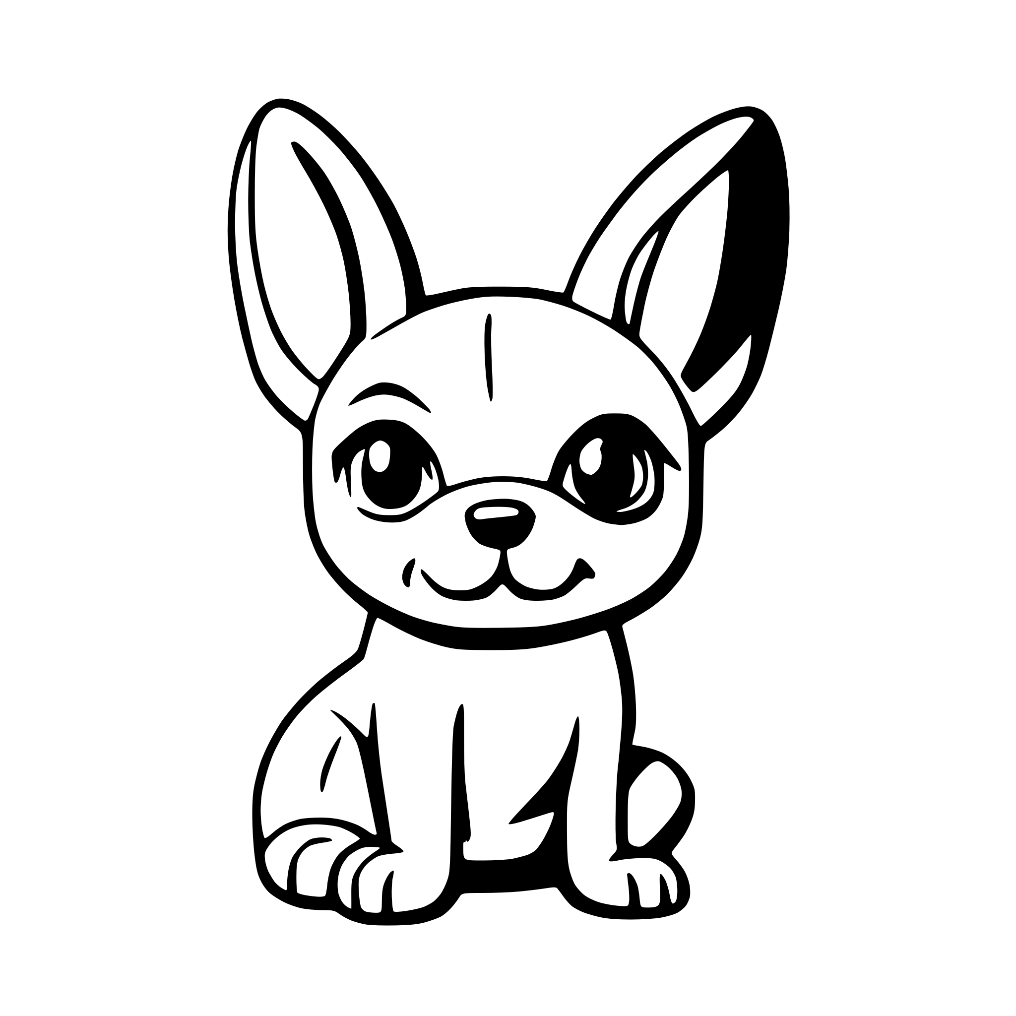 AI-generated SVG of 'french bulldog, puppy'