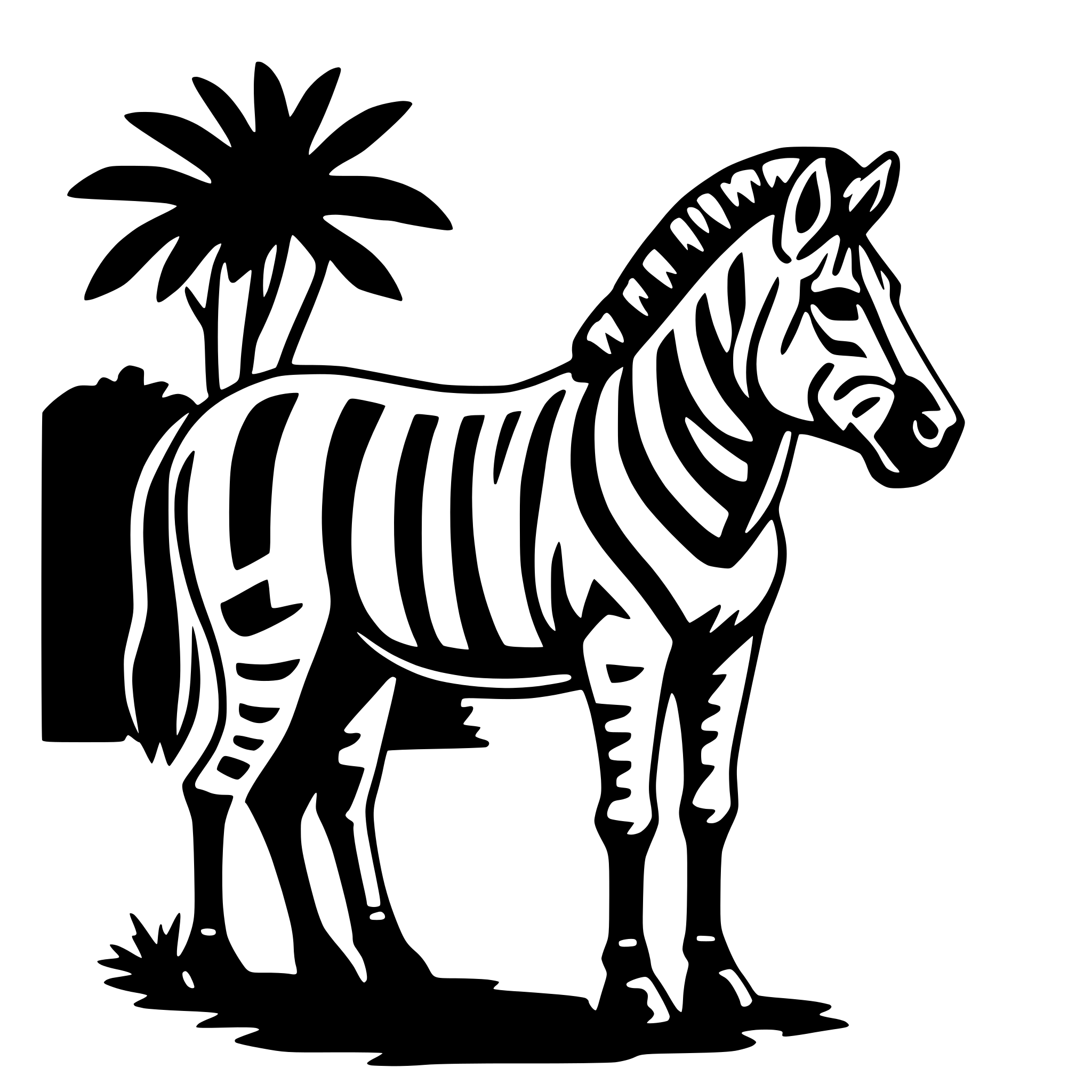 AI-generated SVG of a zebra