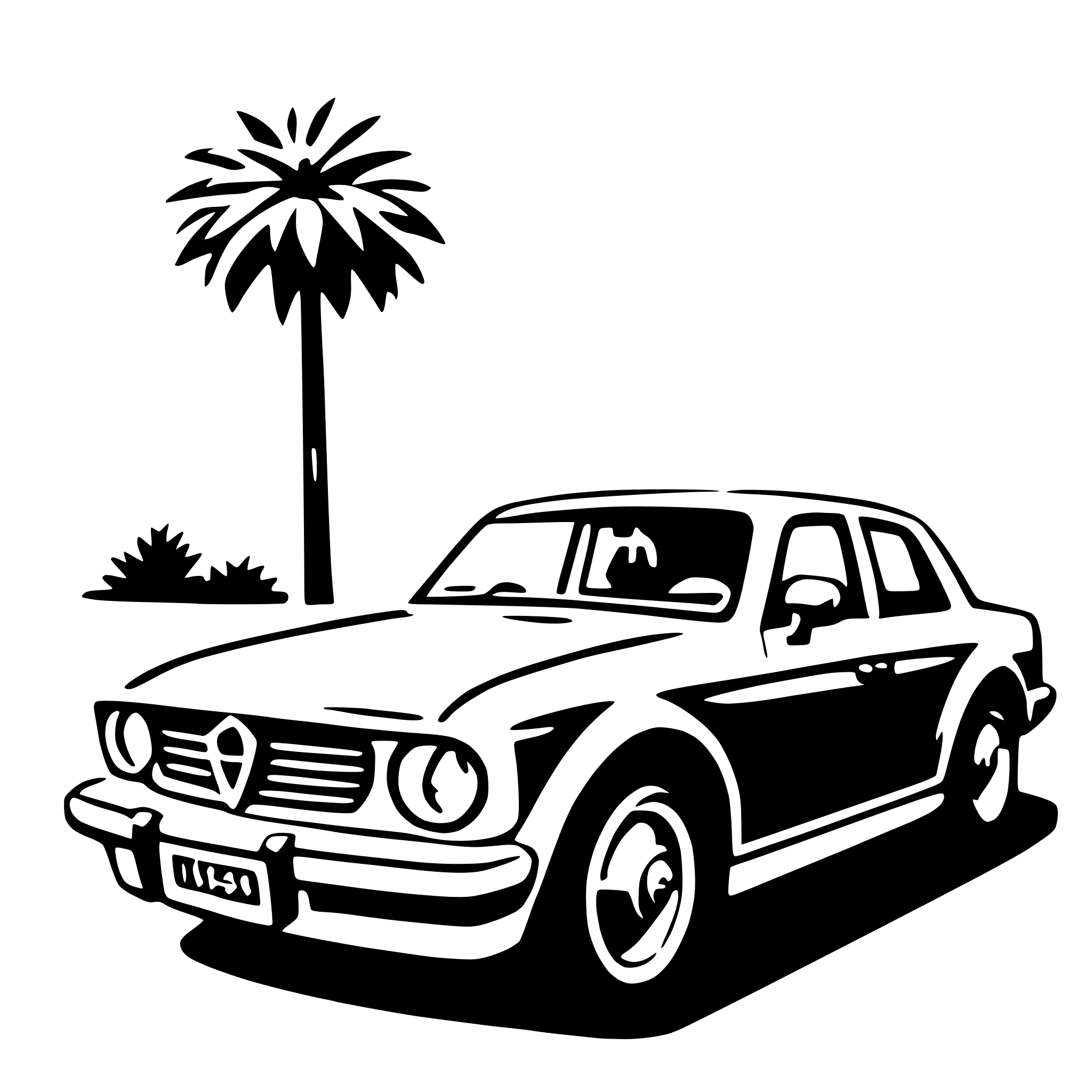 AI-generated SVG of a sedan