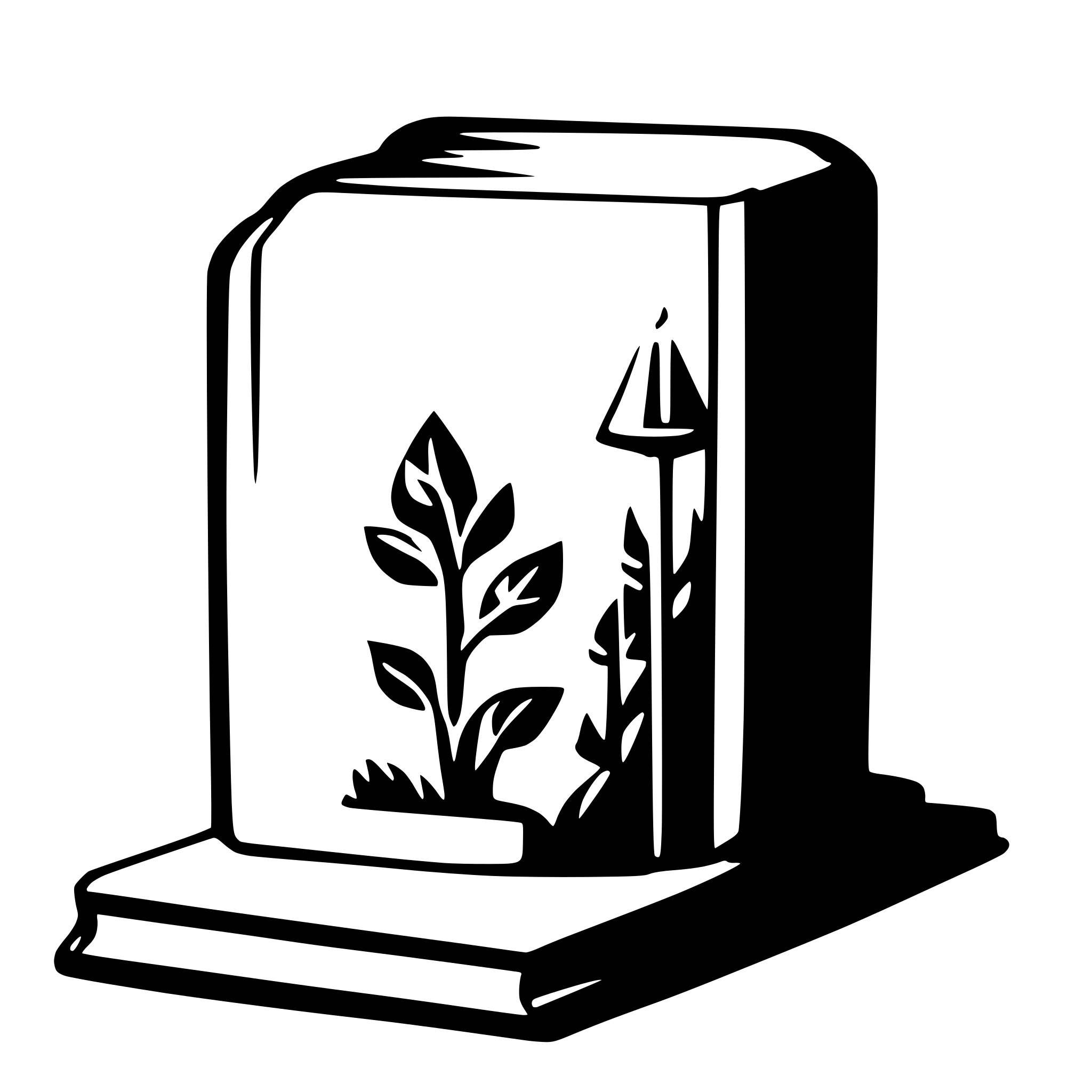 AI-generated SVG of a book
