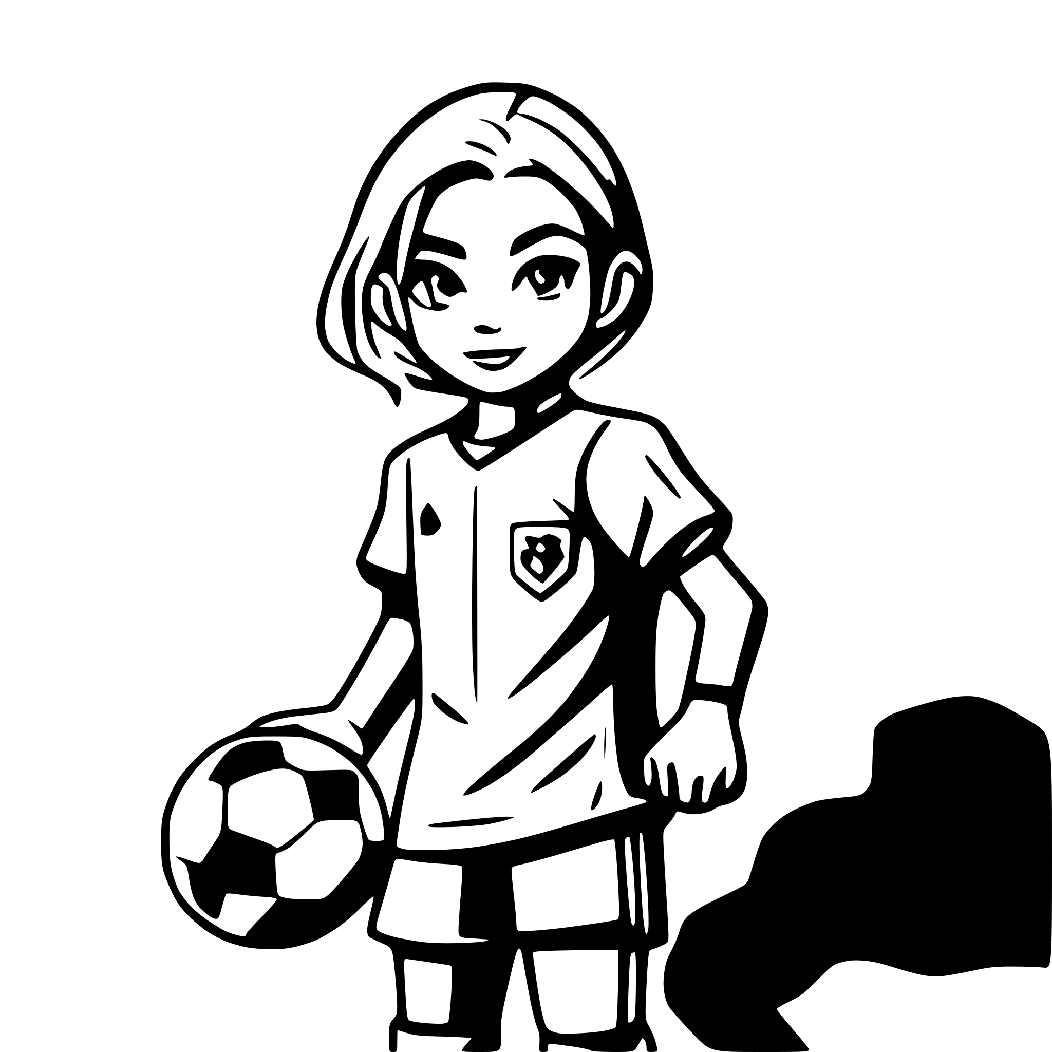 AI-generated SVG of 'soccer player frontal'