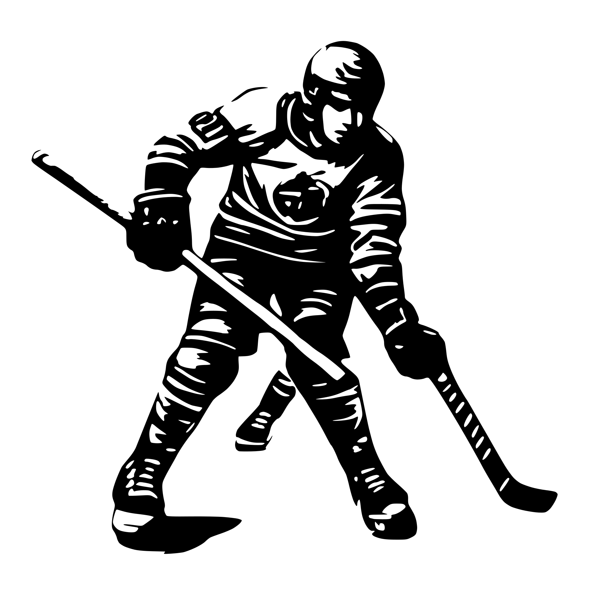 AI-generated SVG of a Ice Hockey Player
