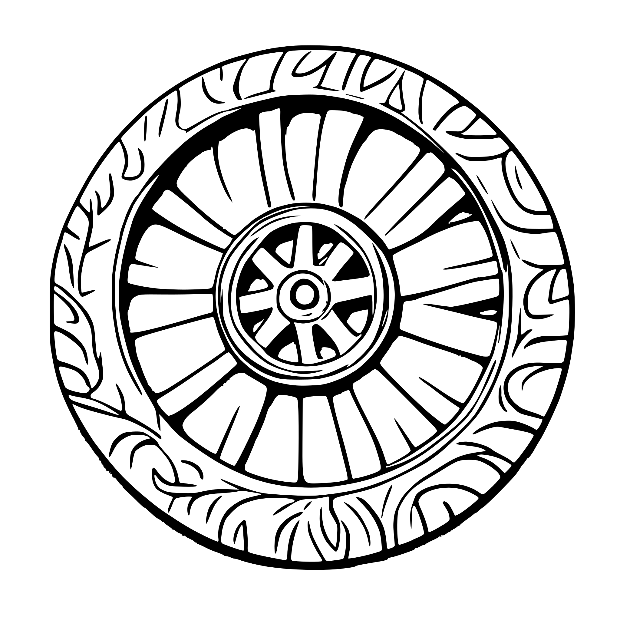 AI-generated SVG of a wheel