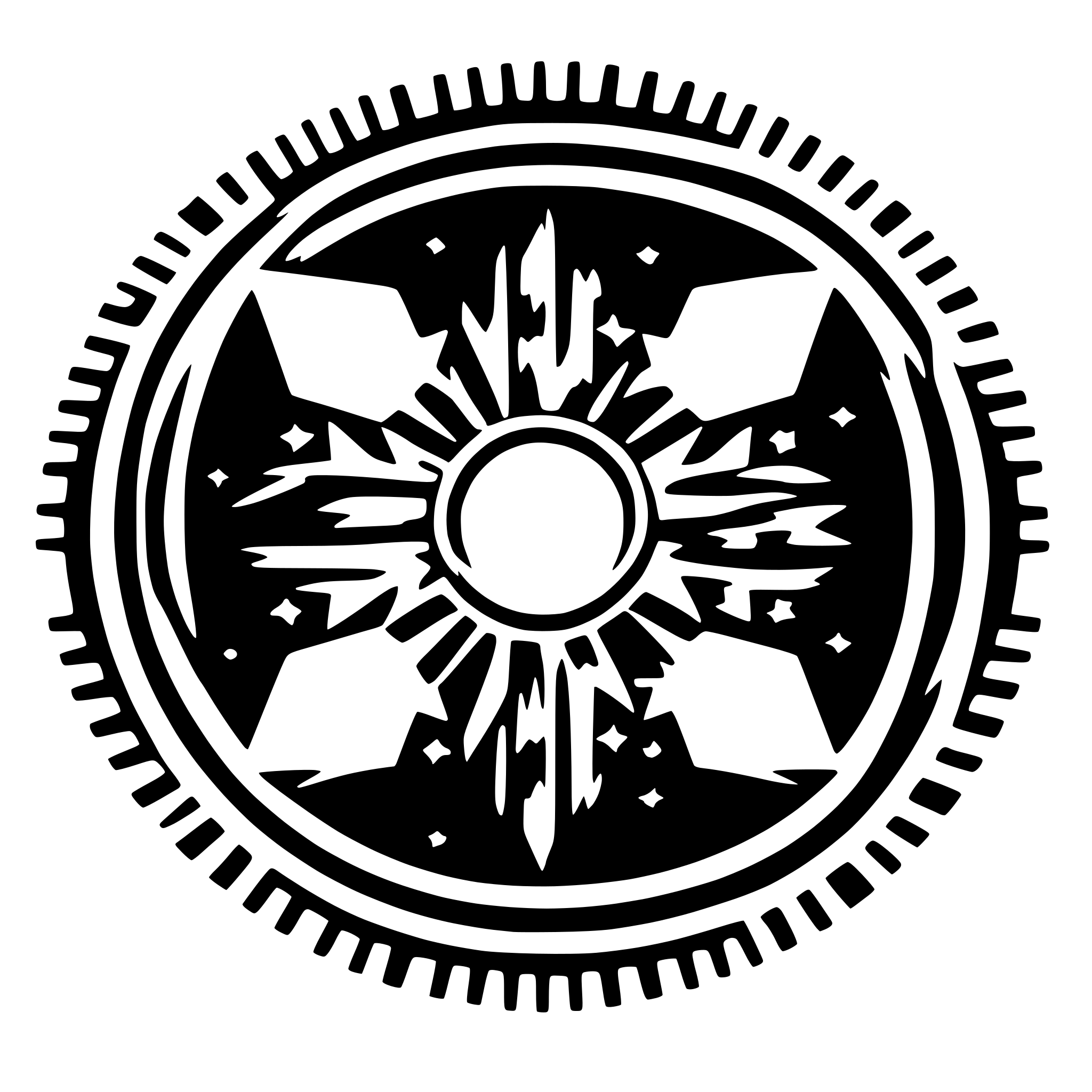 AI-generated SVG of 'repetitive star pattern inscripted in a circle'