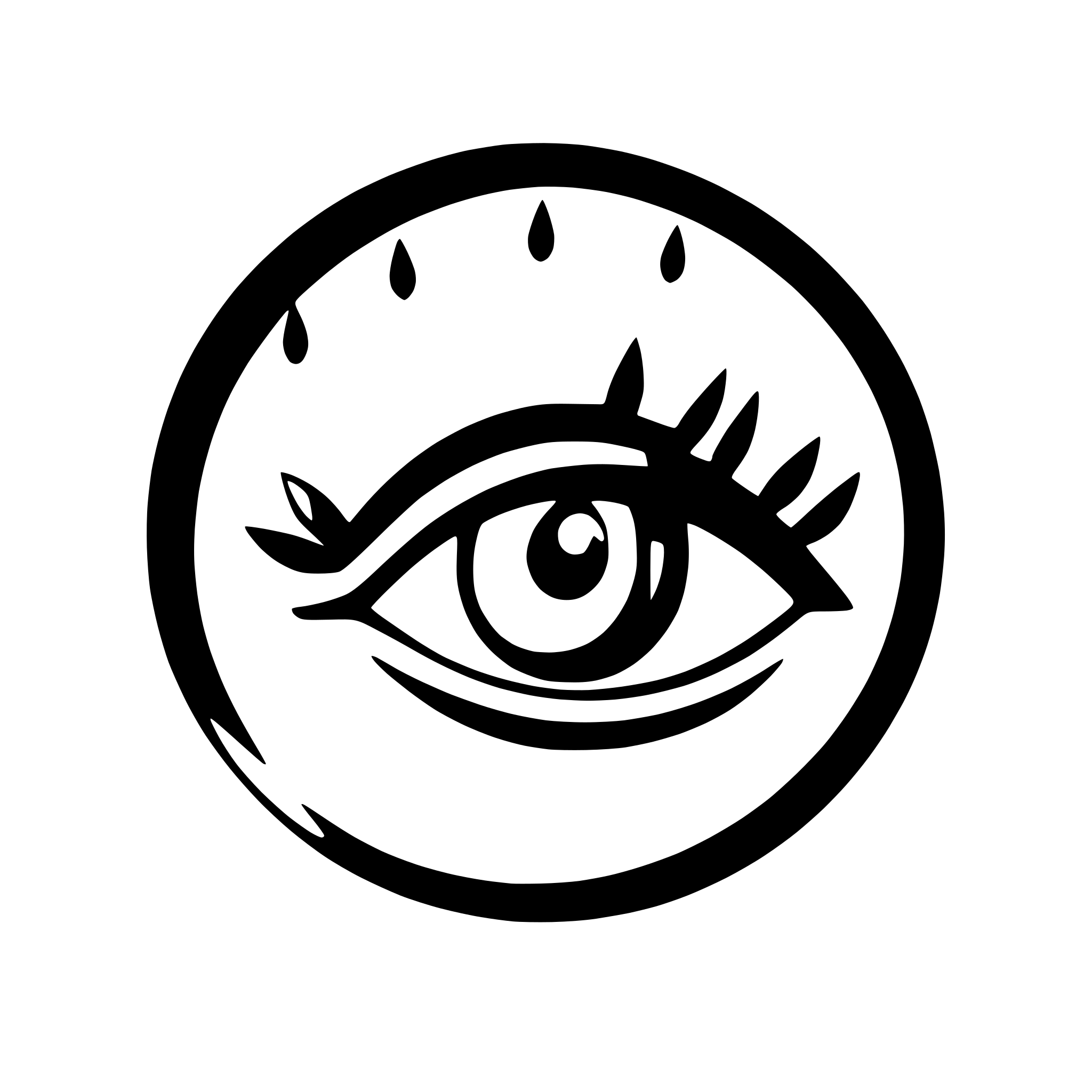 AI-generated SVG of a abstract eye with lashes
