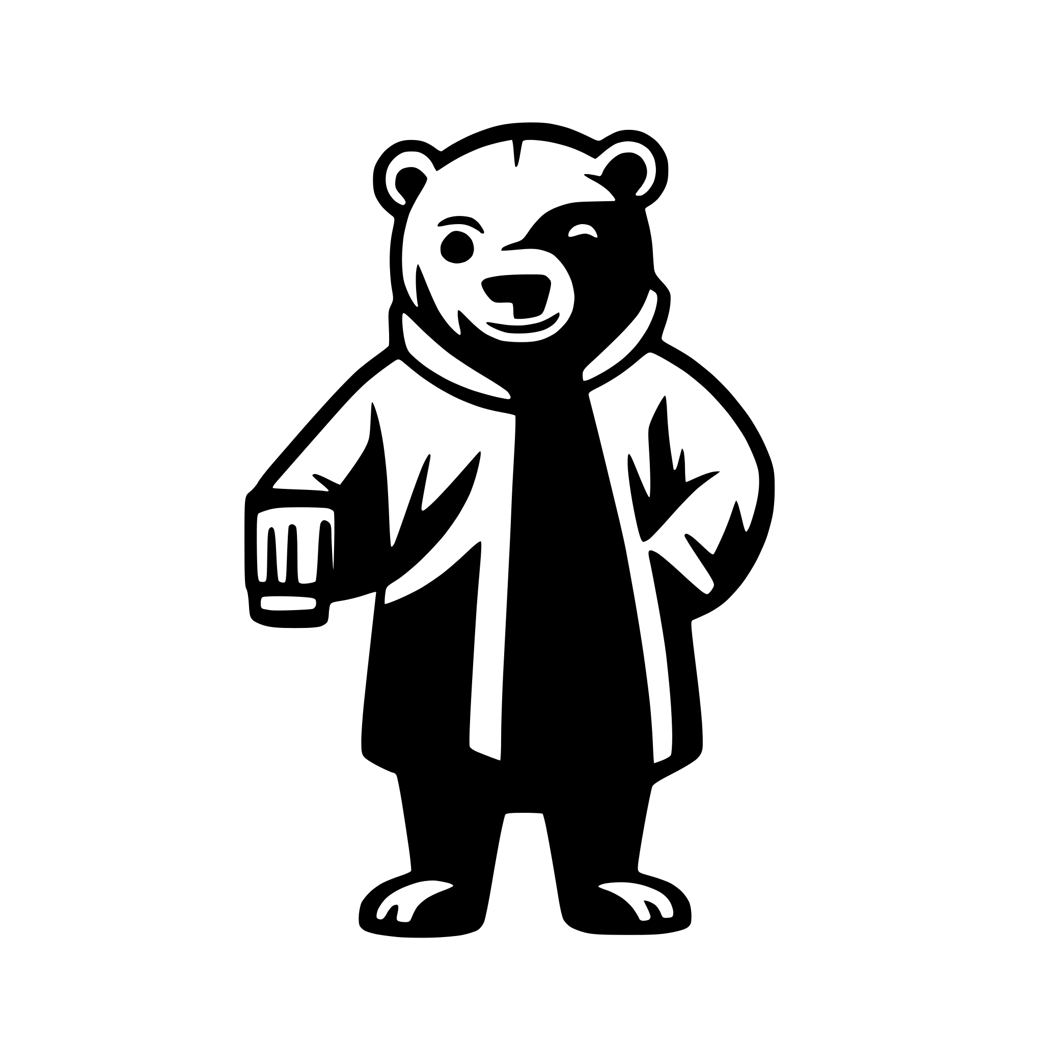 AI-generated SVG of 'bear monk'