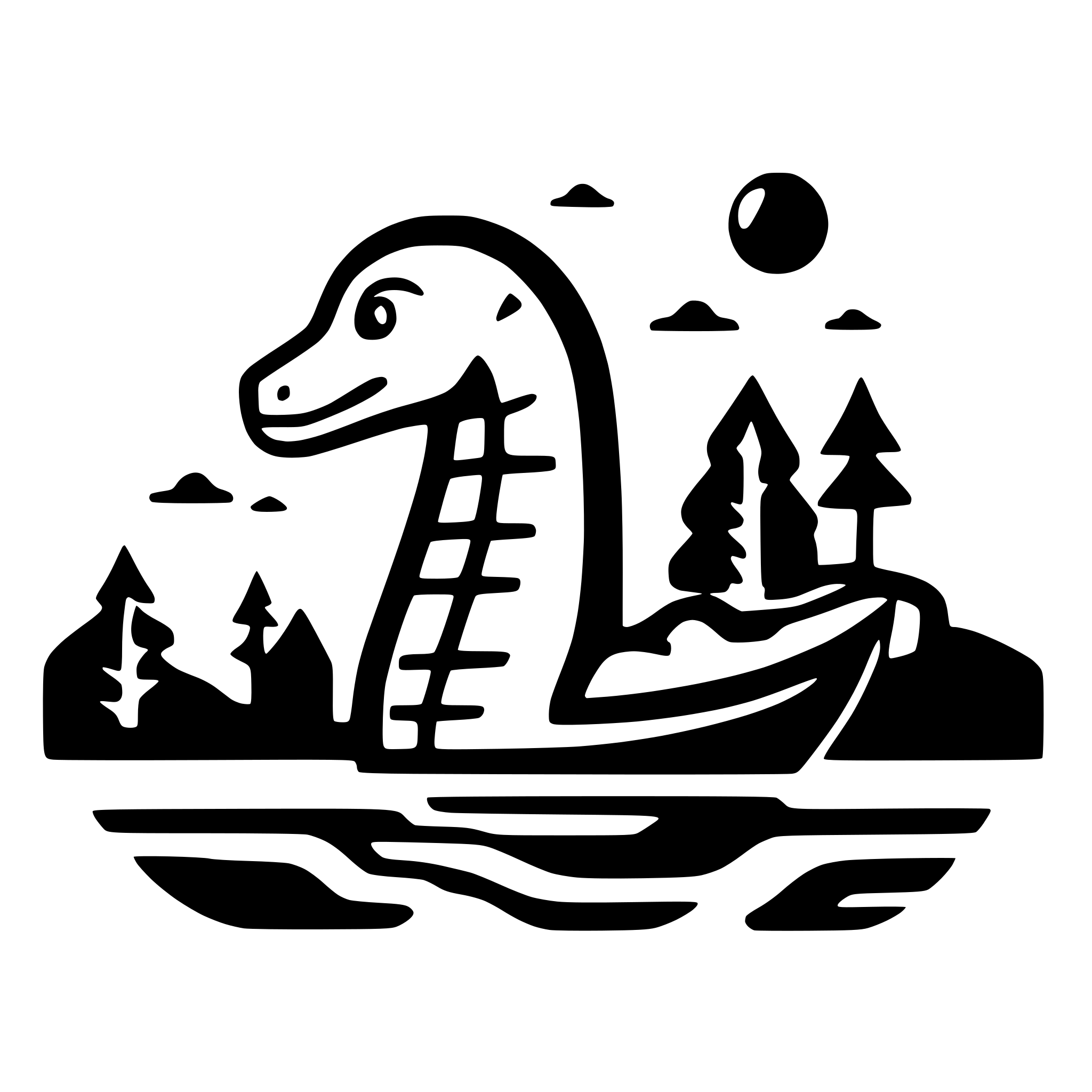 AI-generated SVG of a nessie from loch ness icon forn an app. schematic