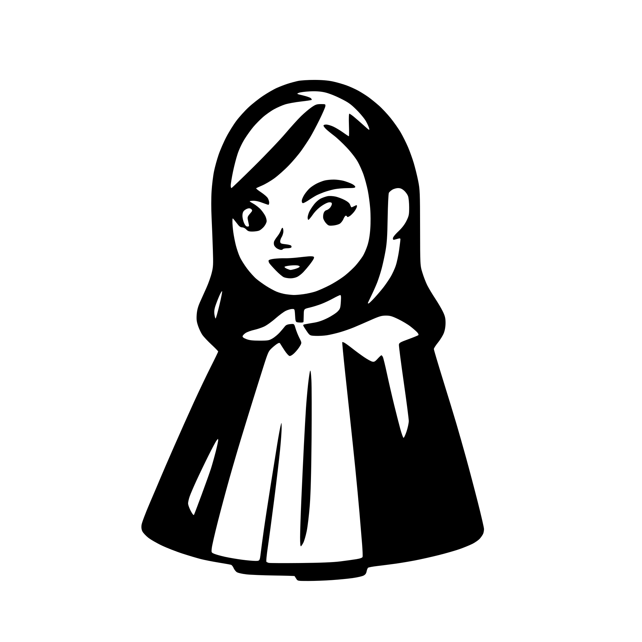 AI-generated SVG of 'A Black Cape'