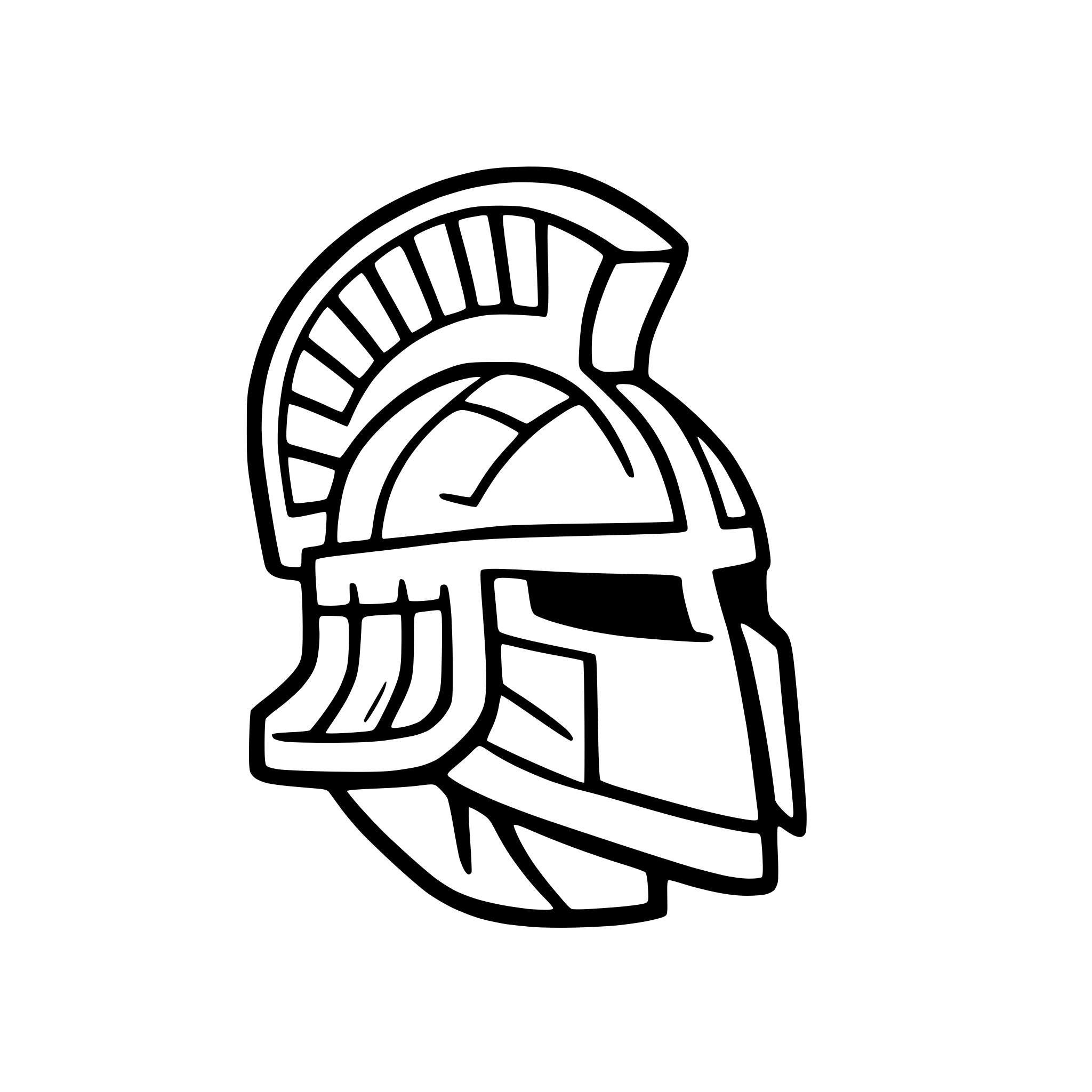 AI-generated SVG of 'gladiator helmet'