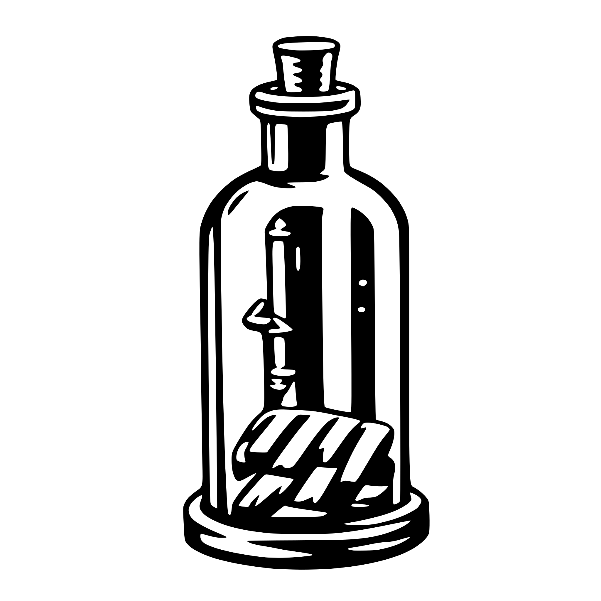 AI-generated SVG of a message in bottle
