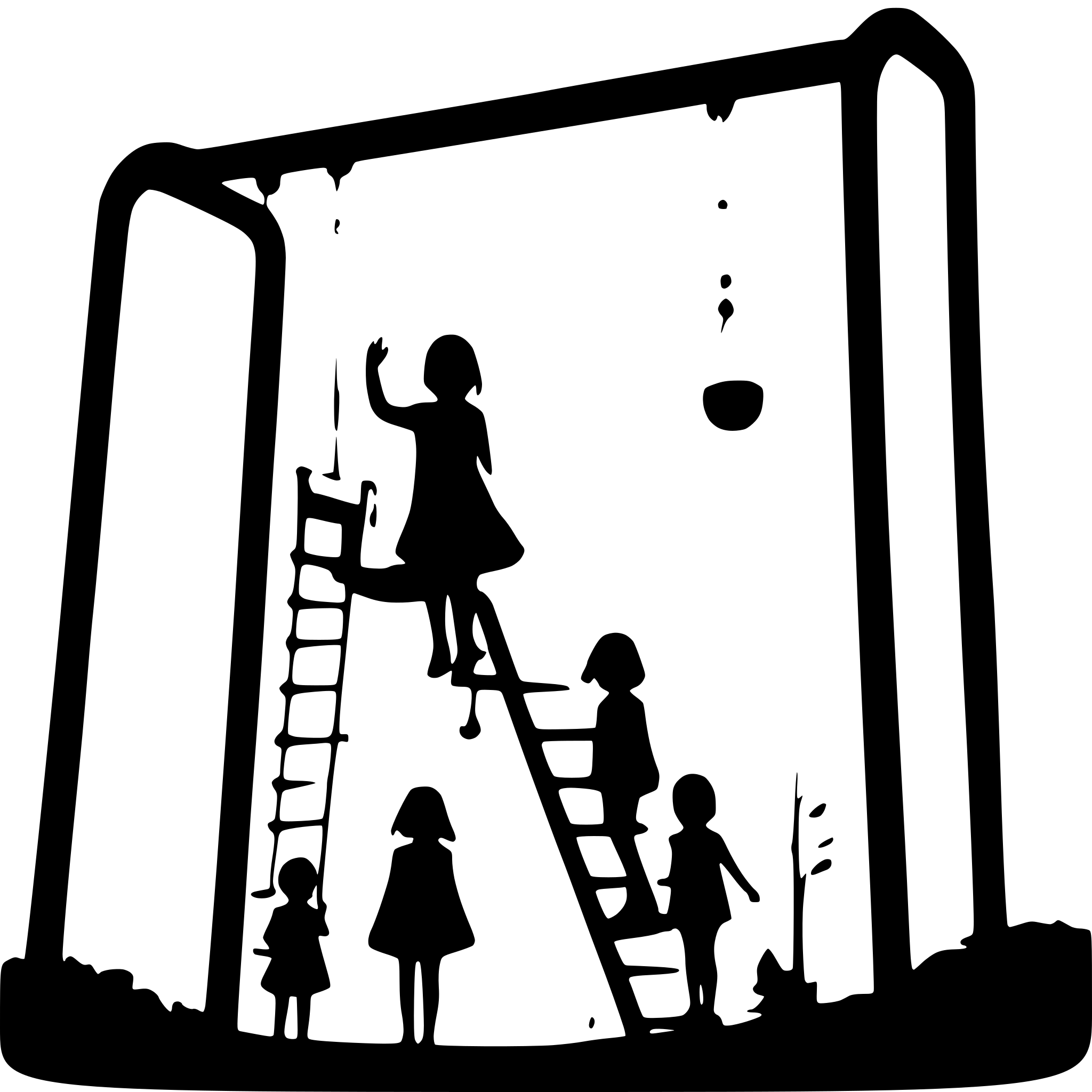 AI-generated SVG of a playground with many children
