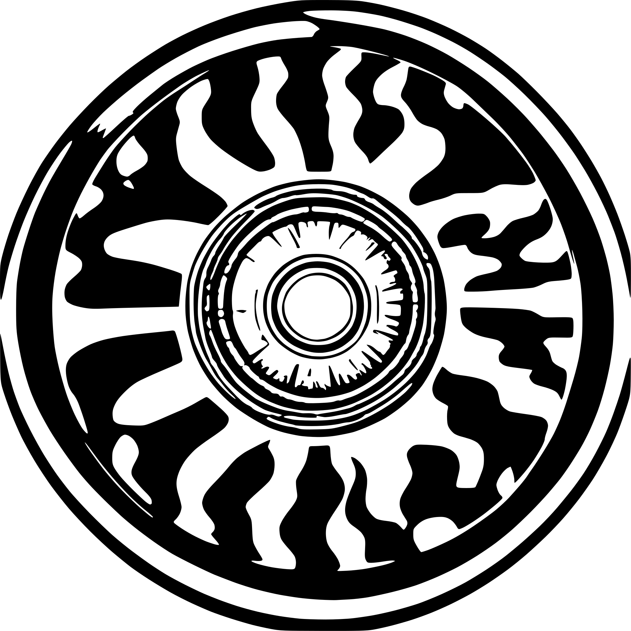 AI-generated SVG of 'trippy circle'