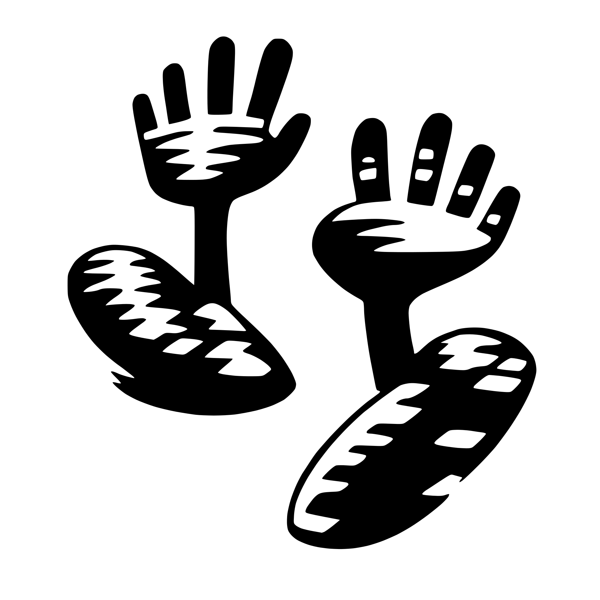 AI-generated SVG of 'lovers' footprints'