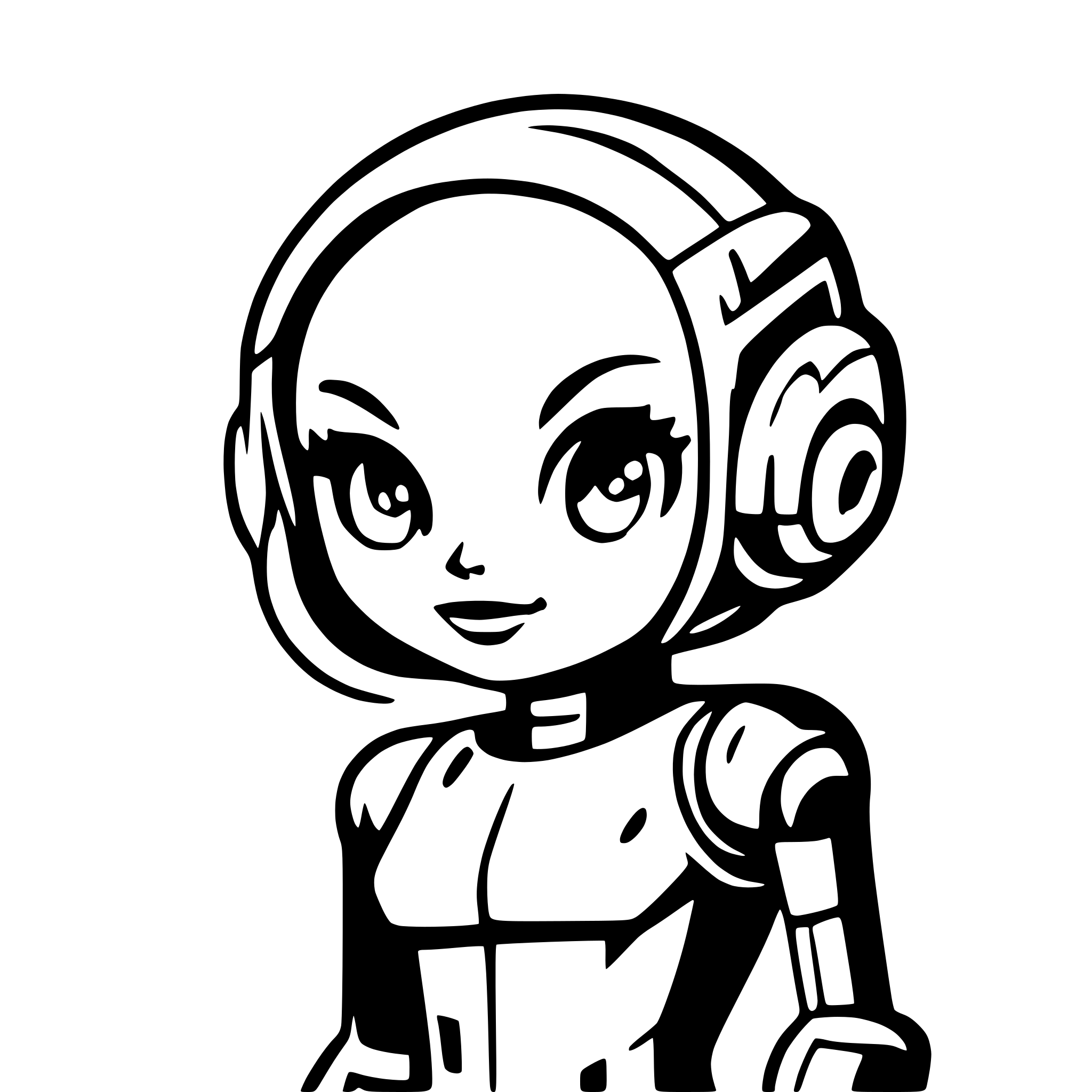 AI-generated SVG of 'AI Robot Girl'