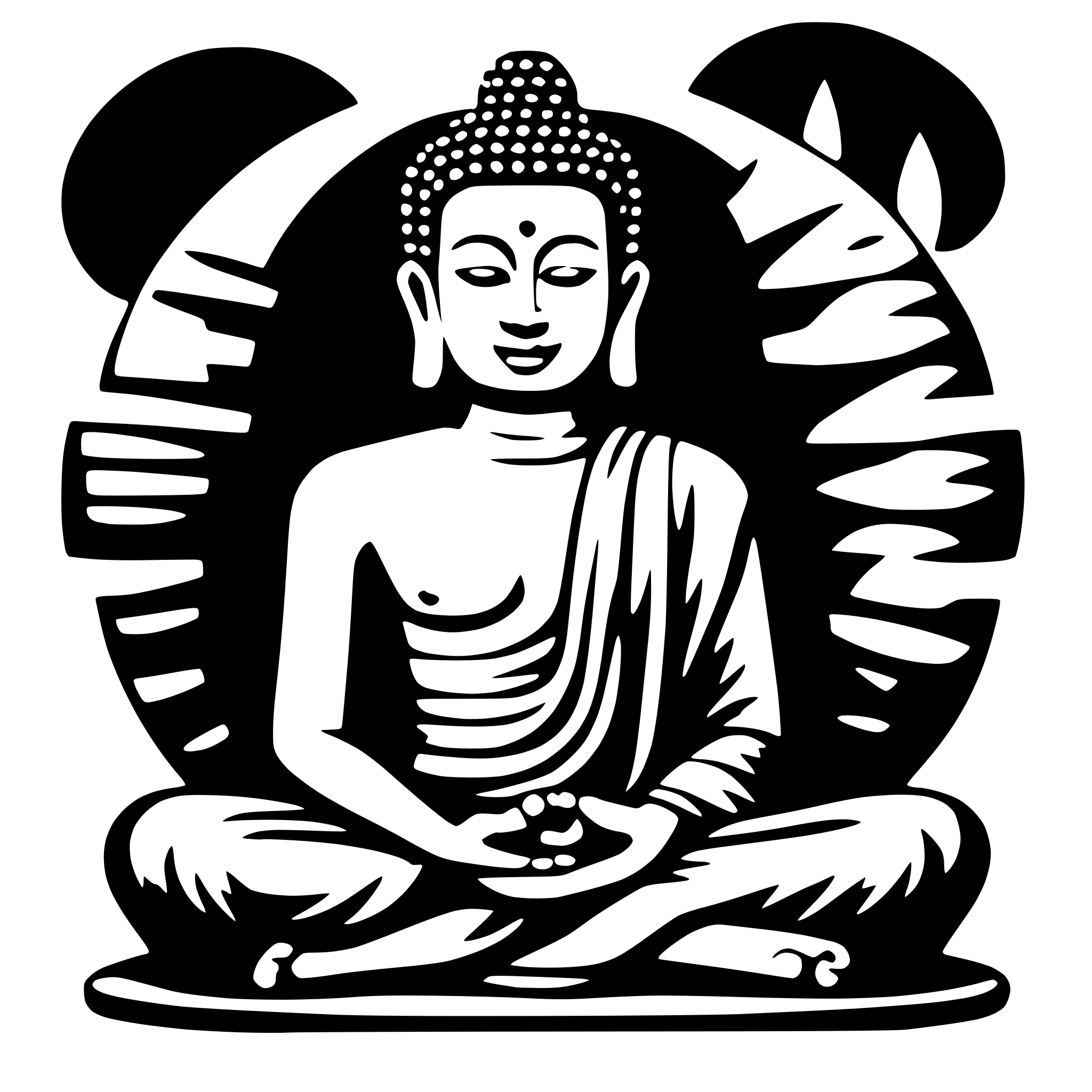 AI-generated SVG of a buddha