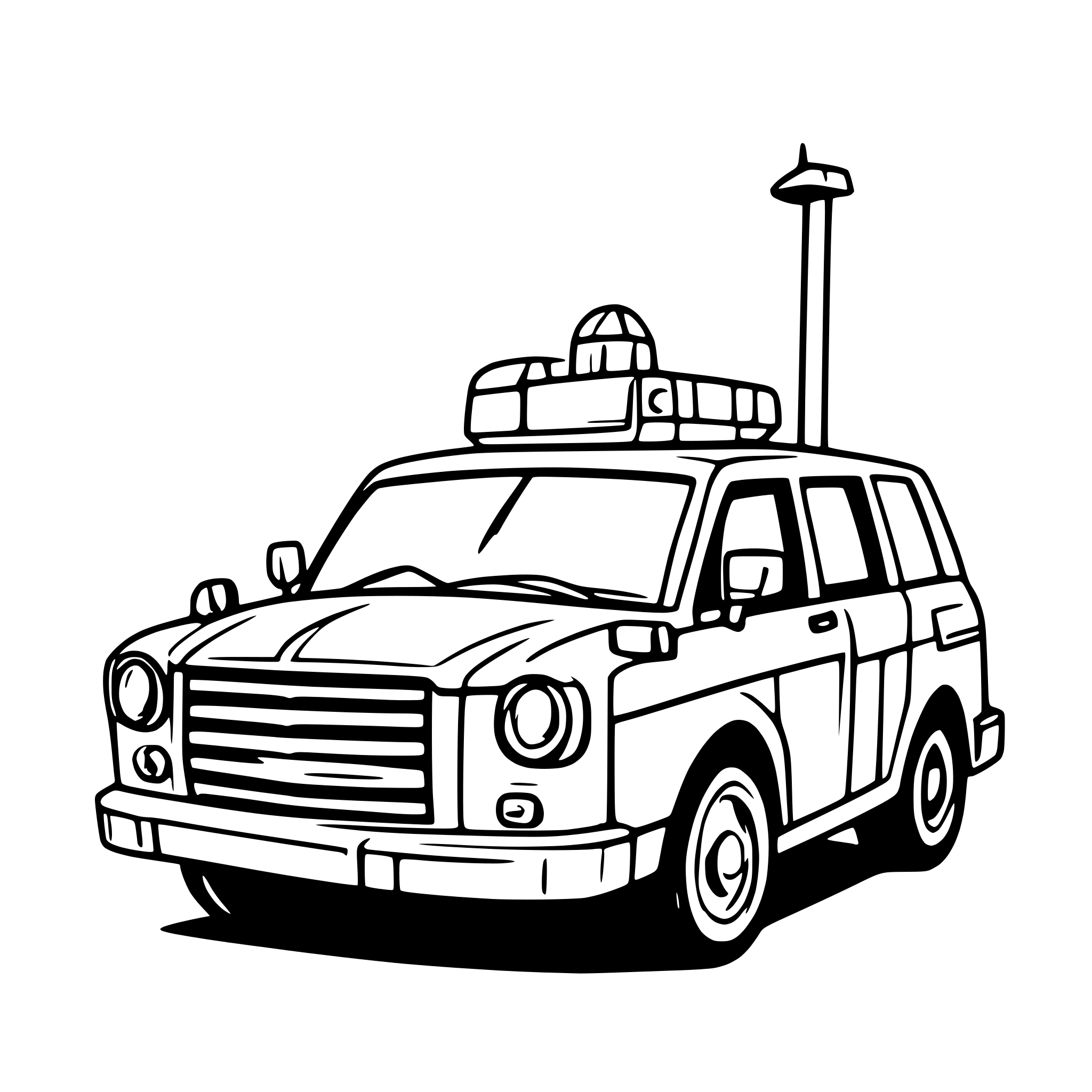 AI-generated SVG of a police car