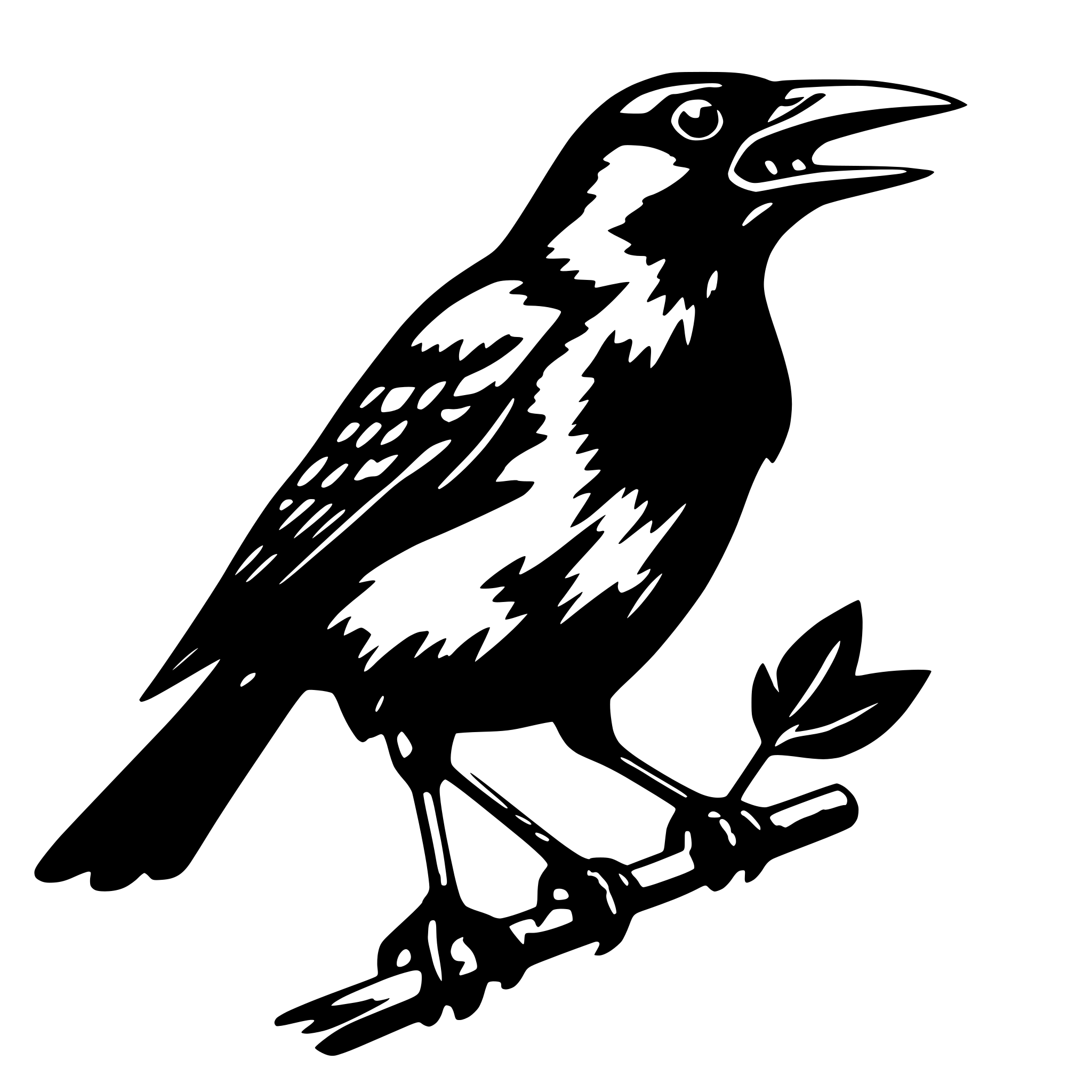 AI-generated SVG of 'screaming grackle'