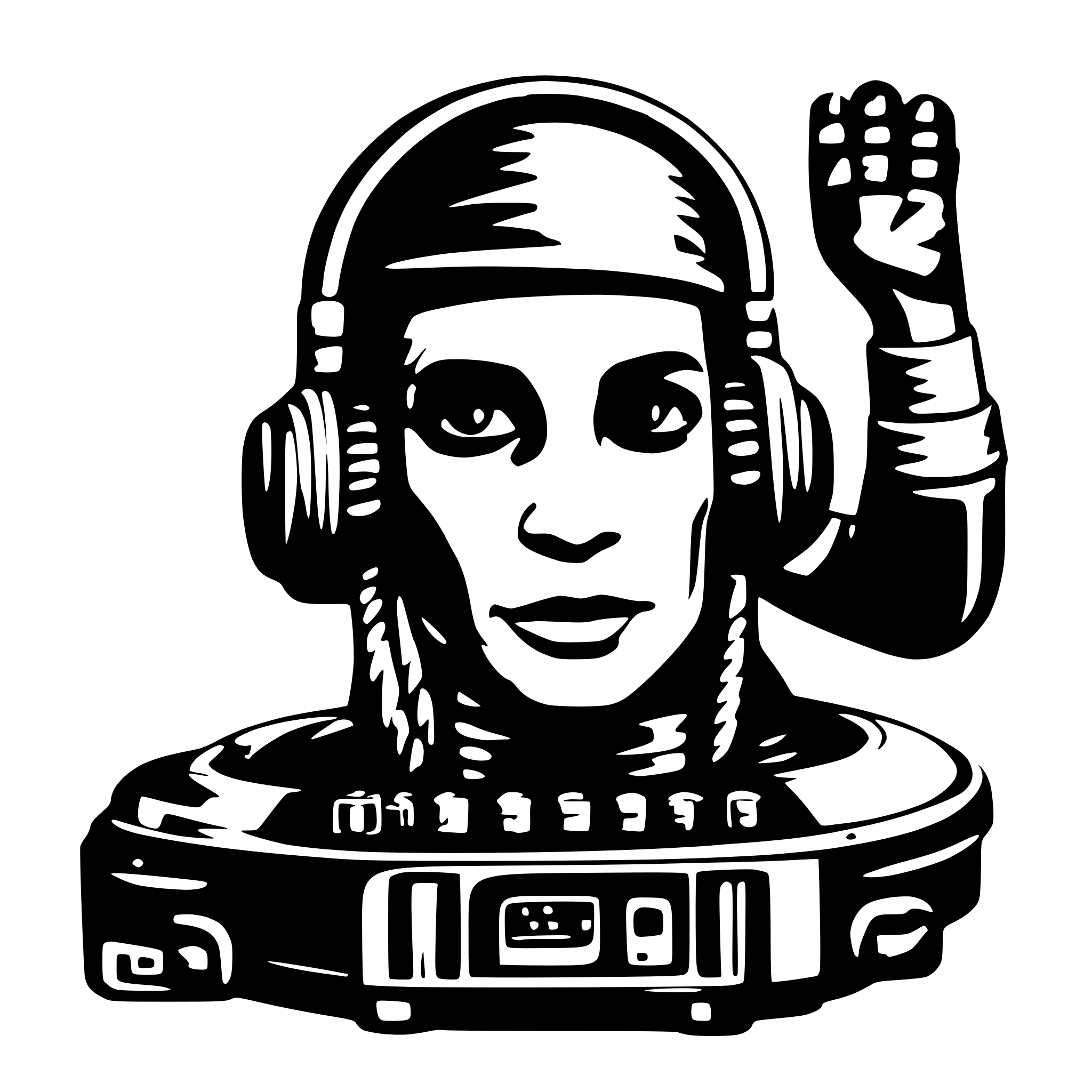 AI-generated SVG of a DJ cobra Belém