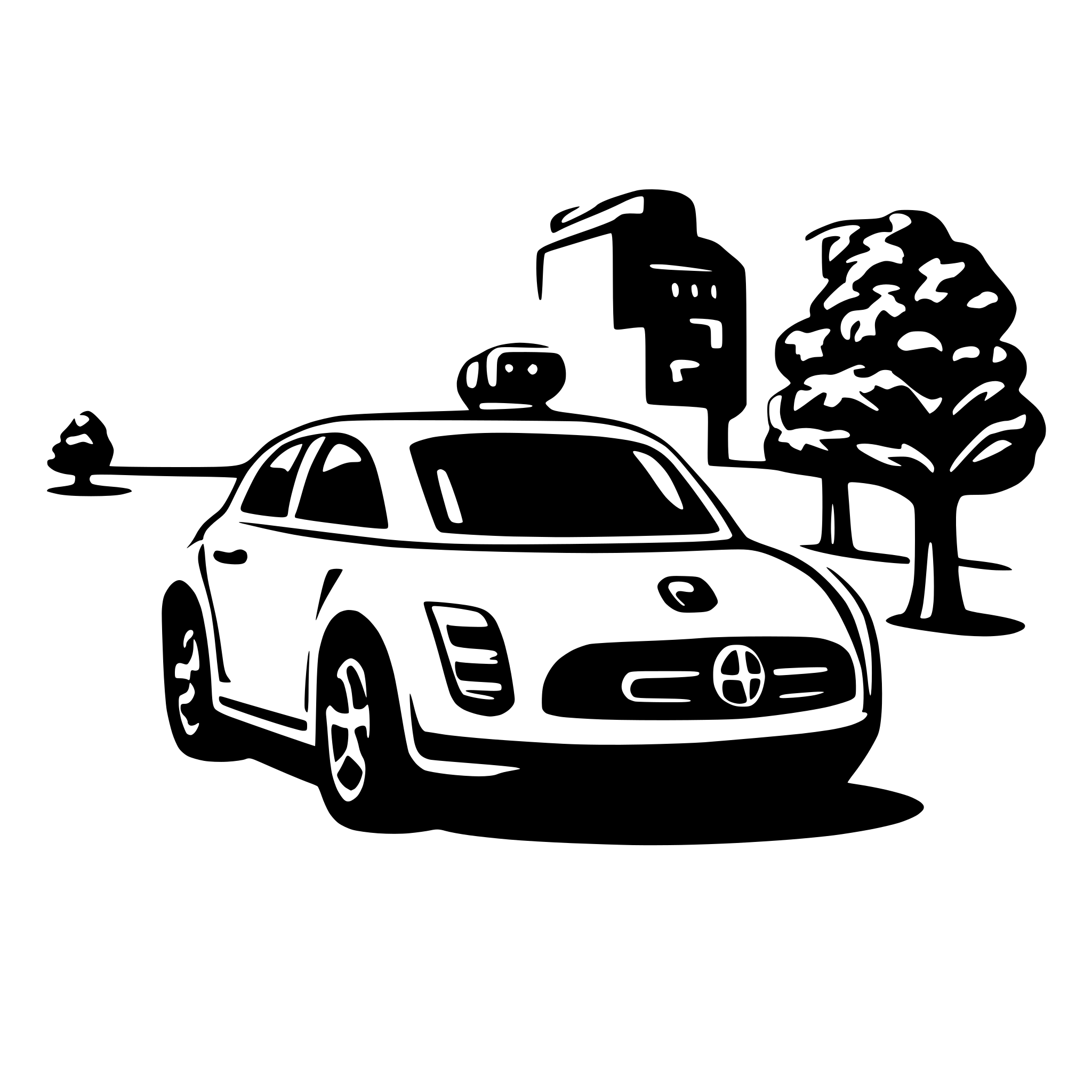 AI-generated SVG of 'Self driving car'