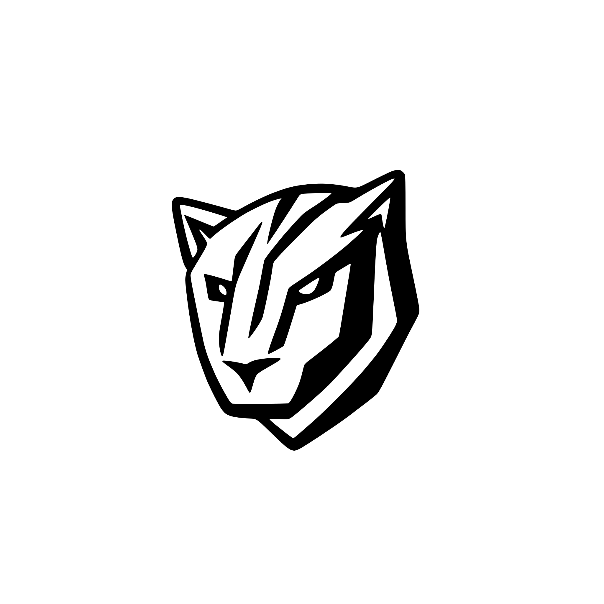 AI-generated SVG of 'minimal geometric tiger'