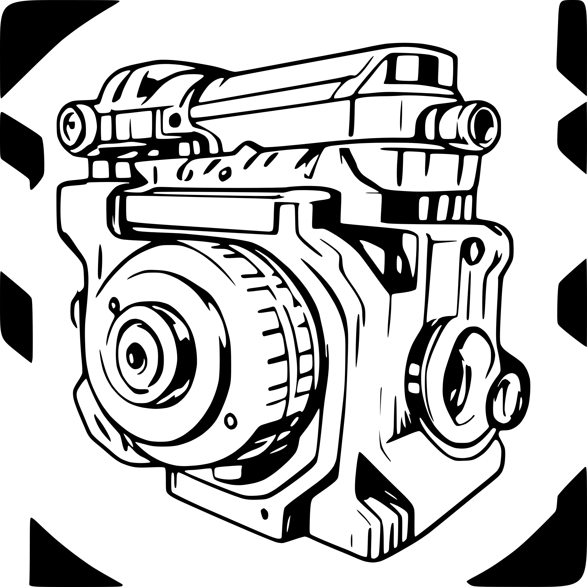 line art SVG for 'inside of an engine' | AI-Generated Custom Vector Graphic
