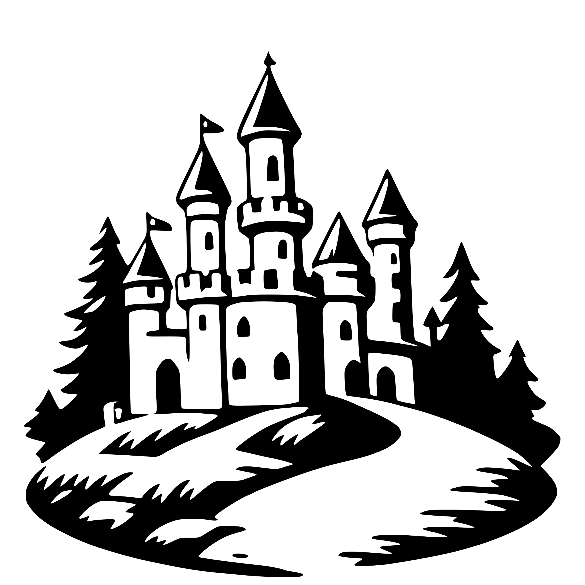AI-generated SVG of 'fairytale castle'