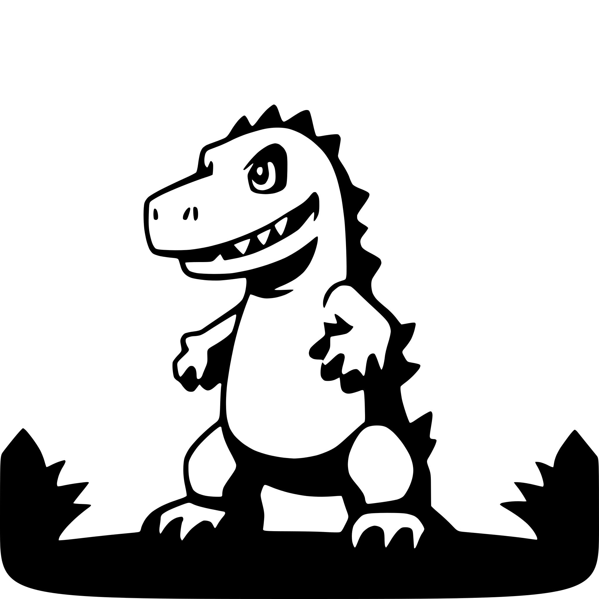 AI-generated SVG of a godzilla