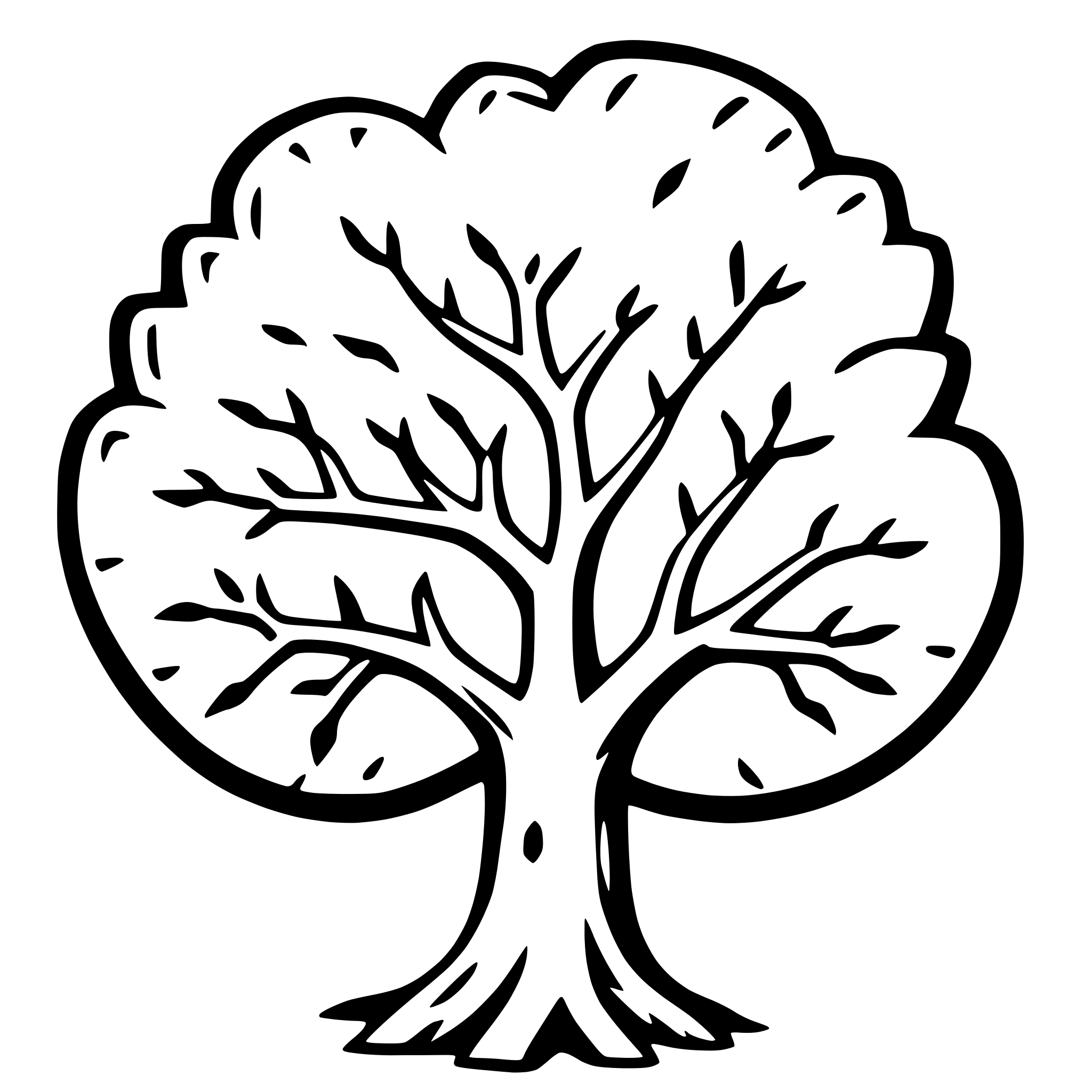 AI-generated SVG of a heart tree carving