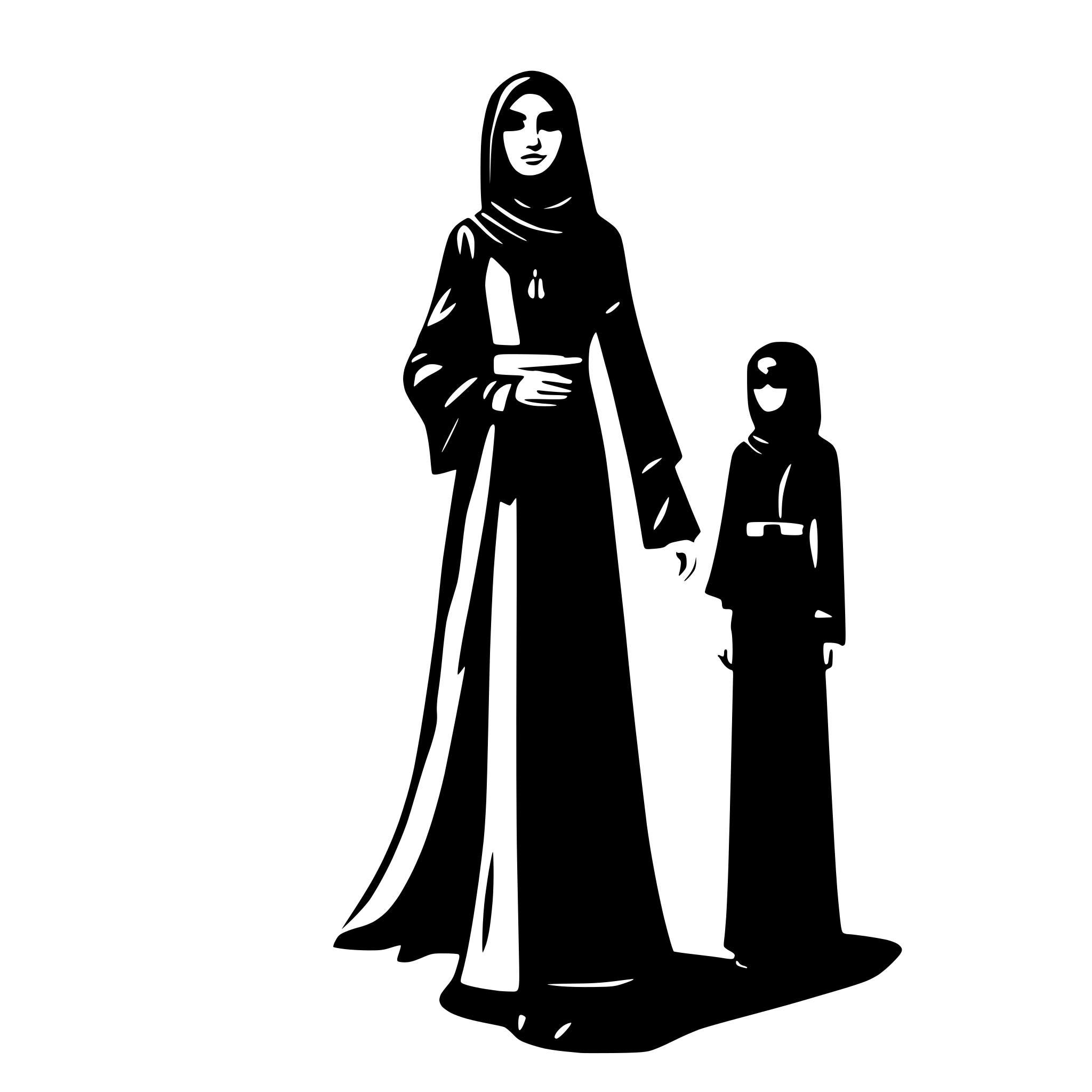 AI-generated SVG of a abaya