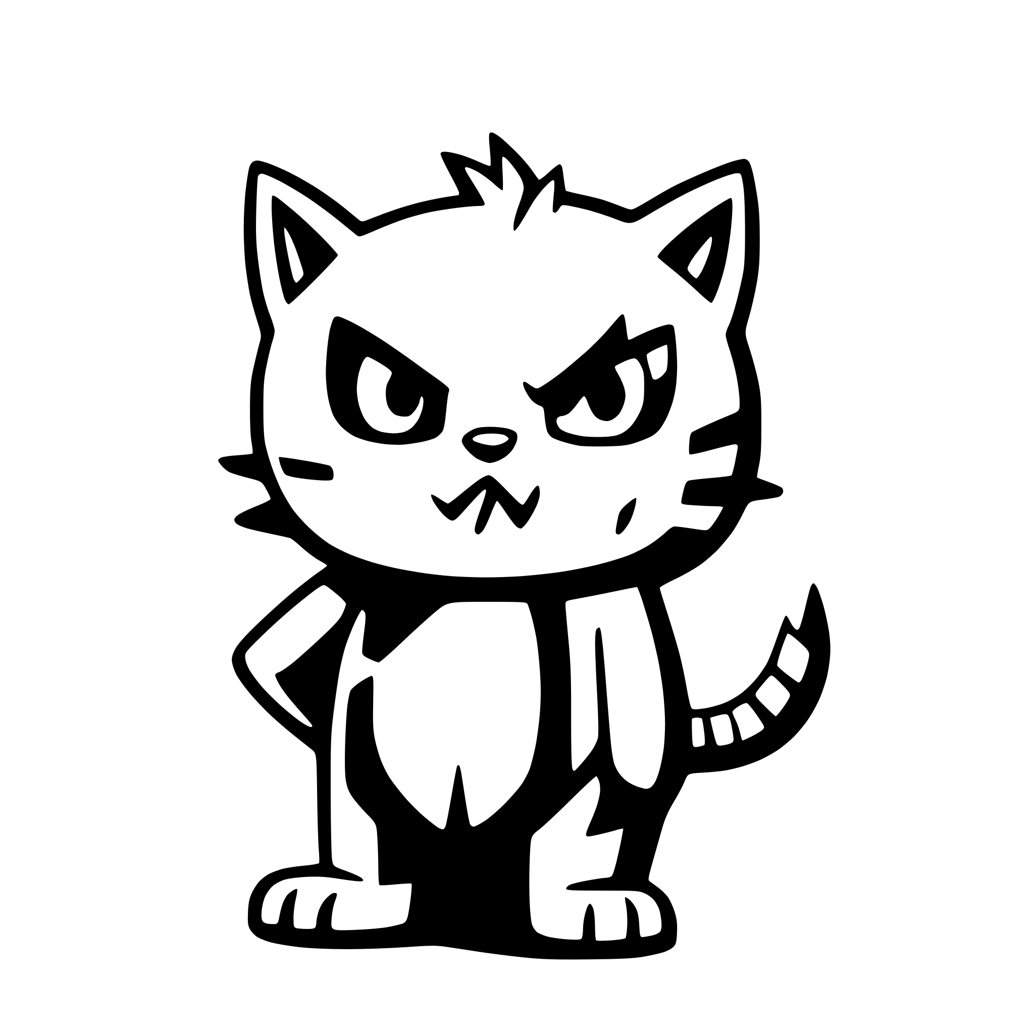 AI-generated SVG of a bad very angry cat